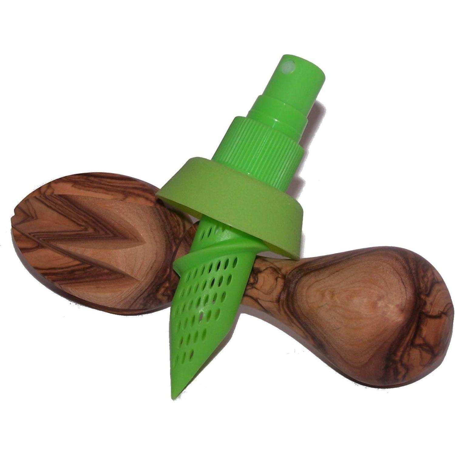 Exprimidor de Limón y Cítricos de Madera de Olivo Asfour 14 cm