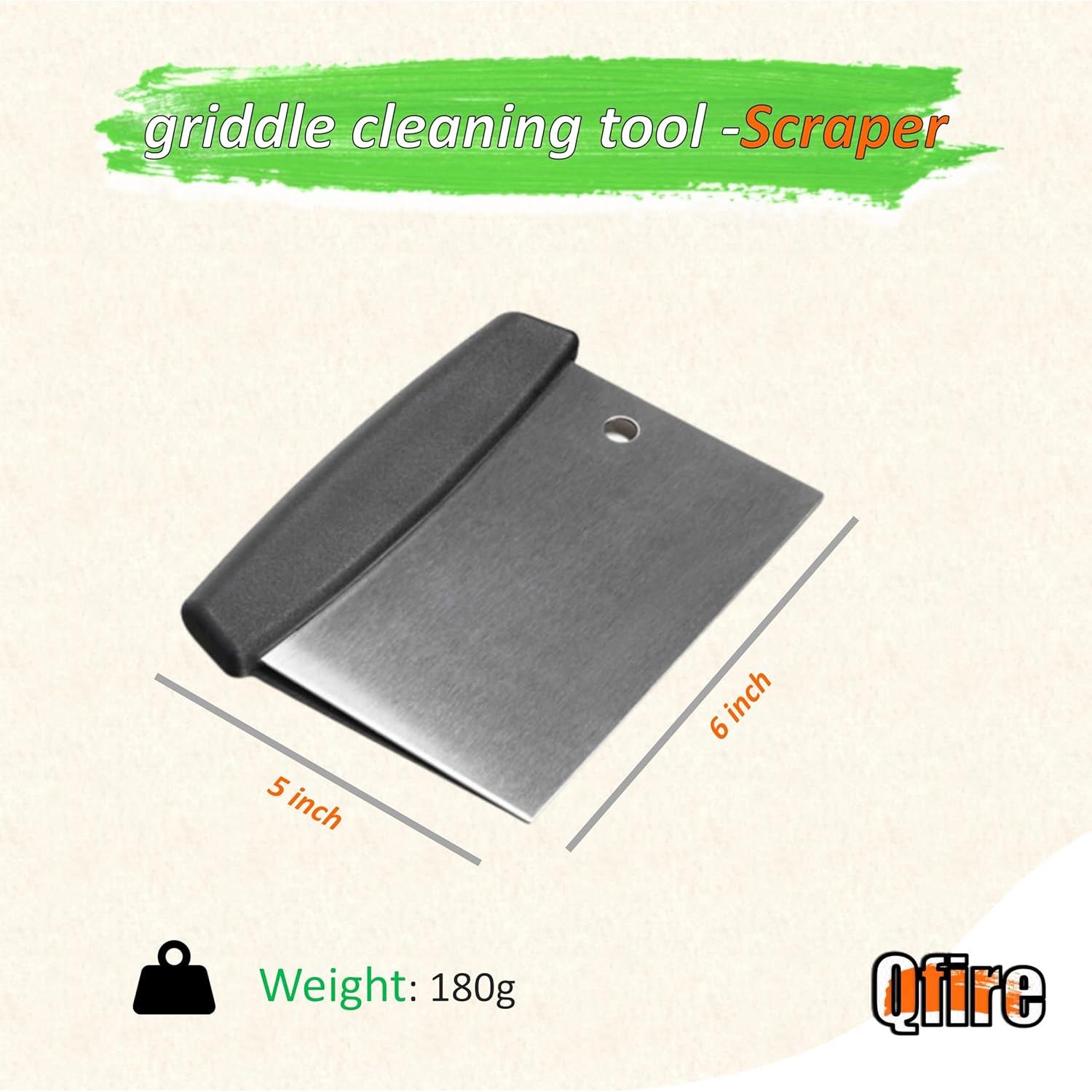 Raspador de Plancha Qfire GS-01 Acero Inoxidable 15.24 cm