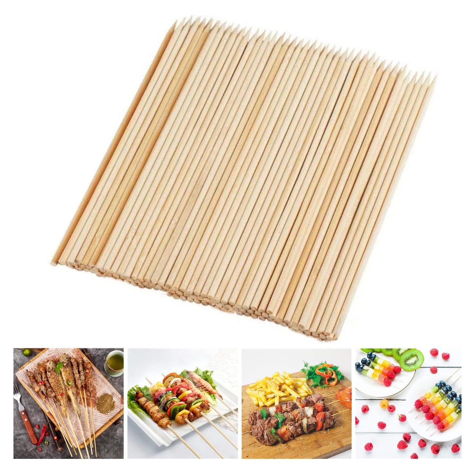 Palitos de Bambú Fu Store 20.32 cm 100pcs para BBQ y Manualidades
