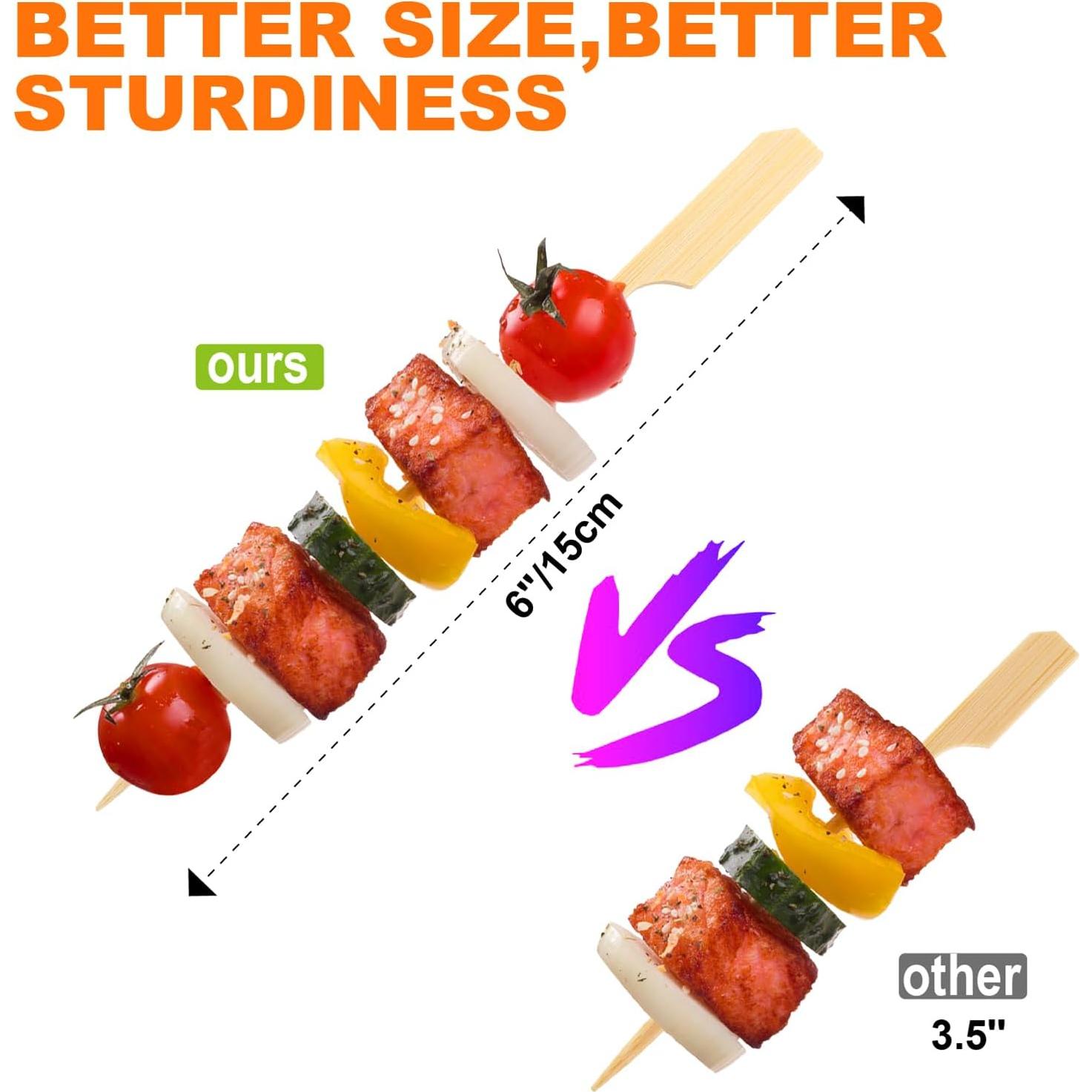 200 Pinchos de Bambú 15.24 cm DOUDOULE para Aperitivos