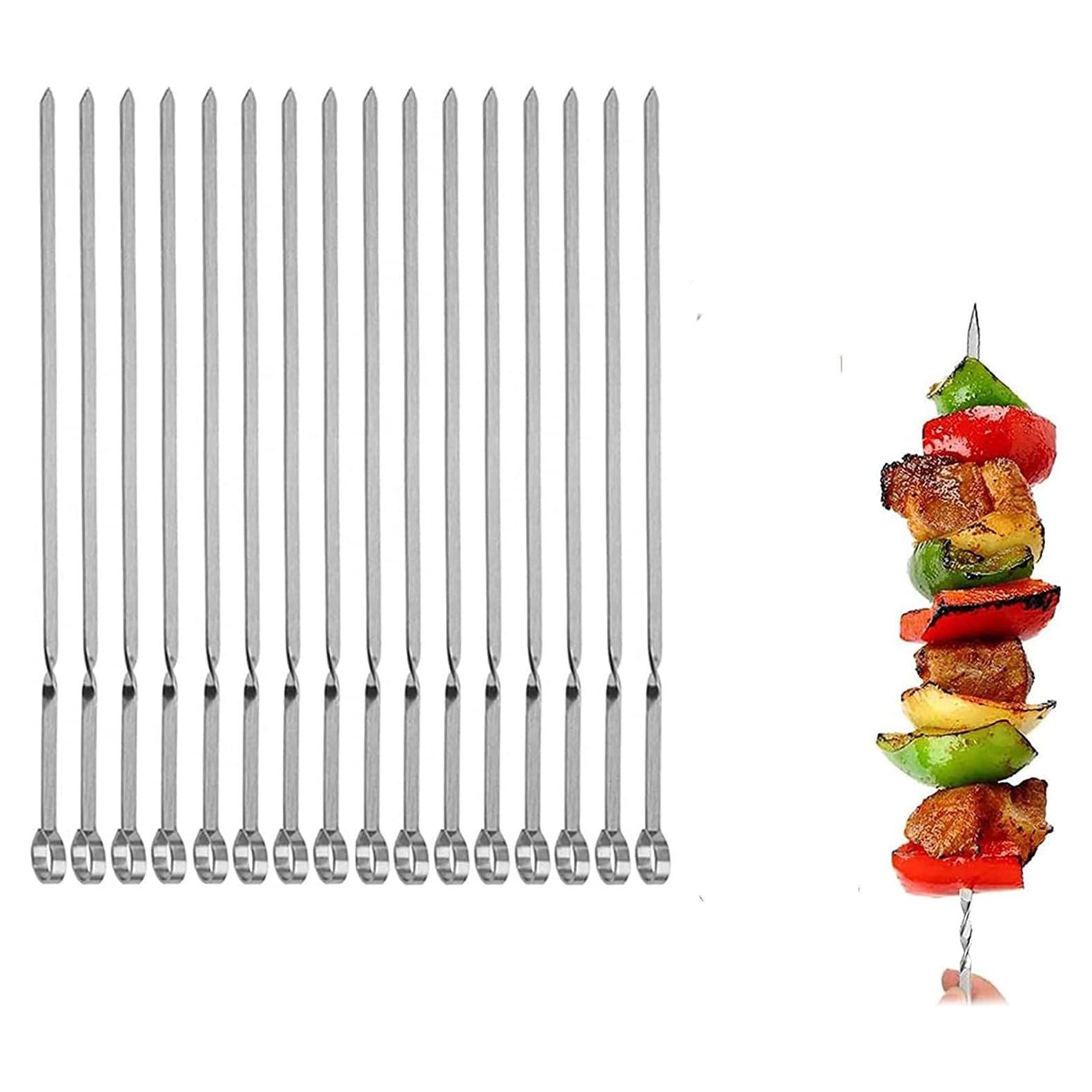 Pinchos de Asar Reutilizables MOCUMEI 35.56 cm Acero Inoxidable