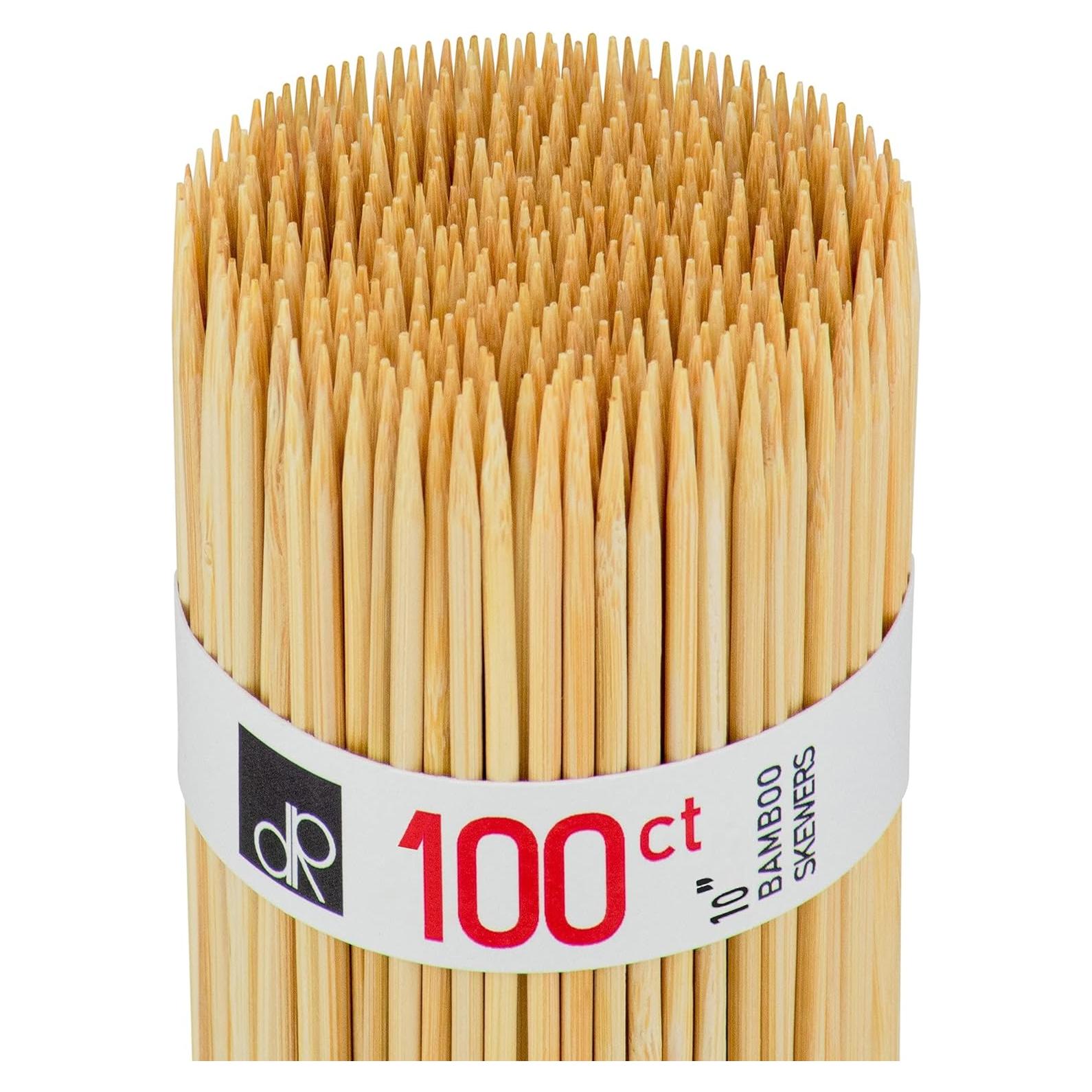 Palitos de Bambú DecorRack 10" Natural - 100 Unidades para BBQ