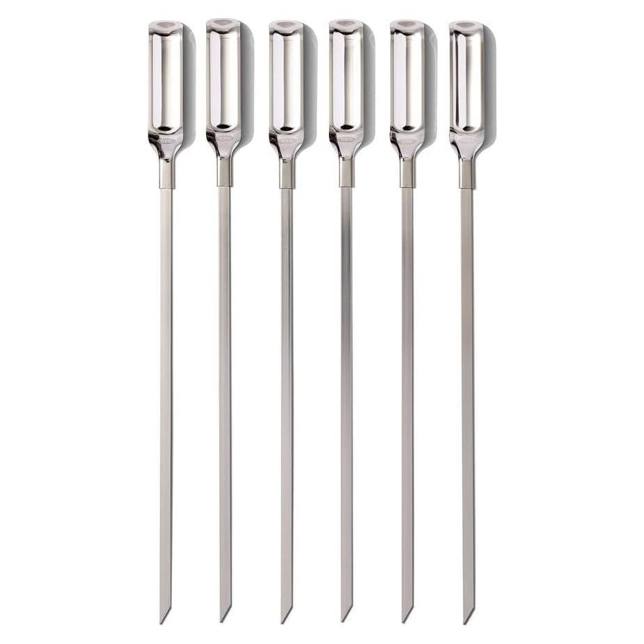 Juego de Pinchos para Asar OXO Good Grips - 6 Piezas Acero Inoxidable