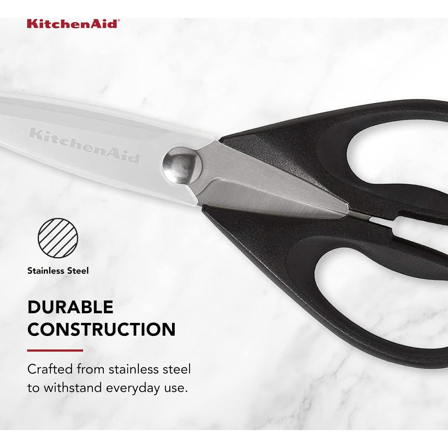 Tijeras de cocina KitchenAid 22.1 cm acero inoxidable negro