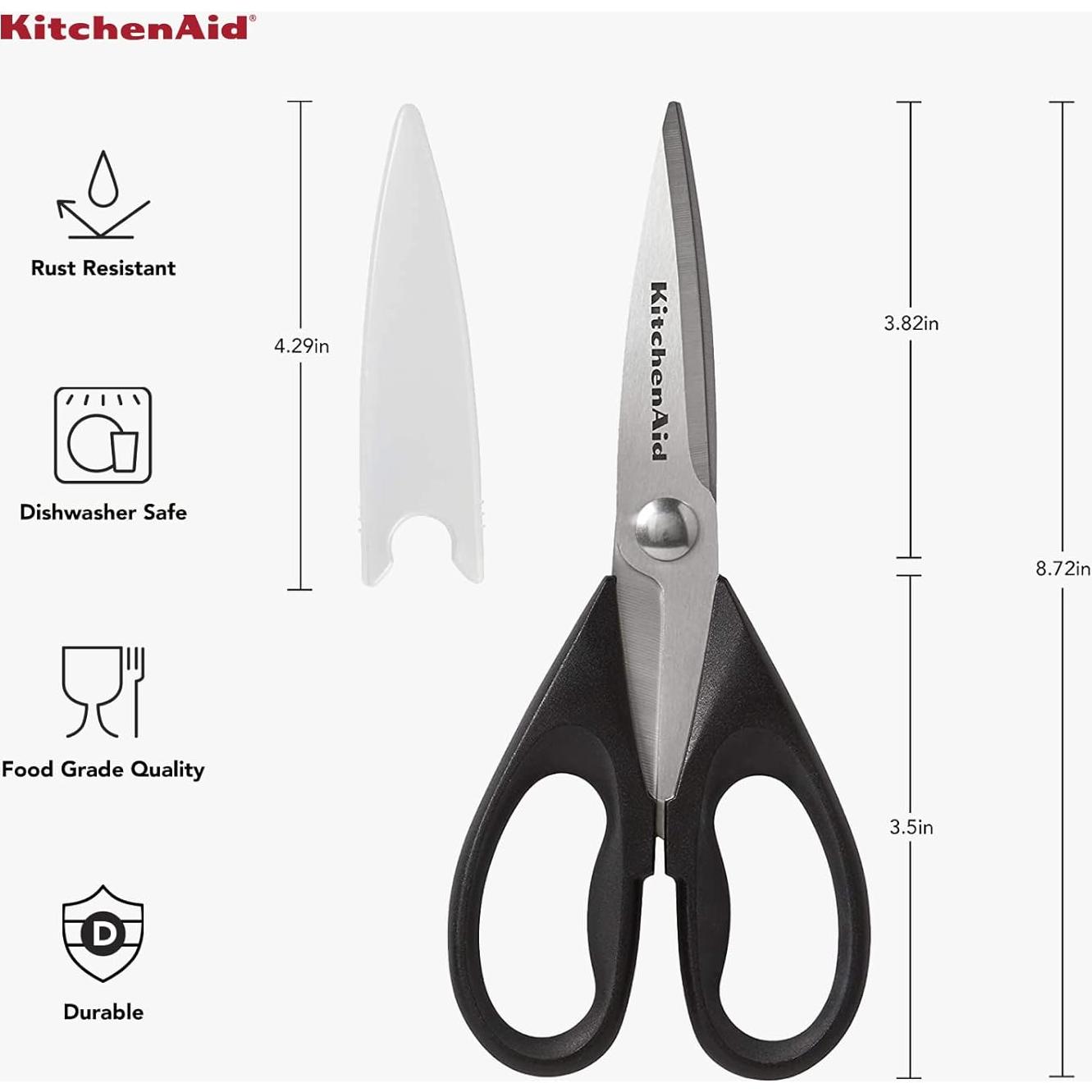 Tijeras de cocina KitchenAid 22.1 cm acero inoxidable negro