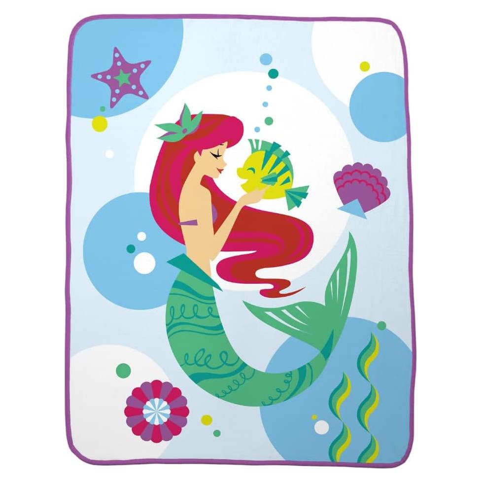 Manta La Sirenita Ariel Franco 116x152 cm Suave Plush
