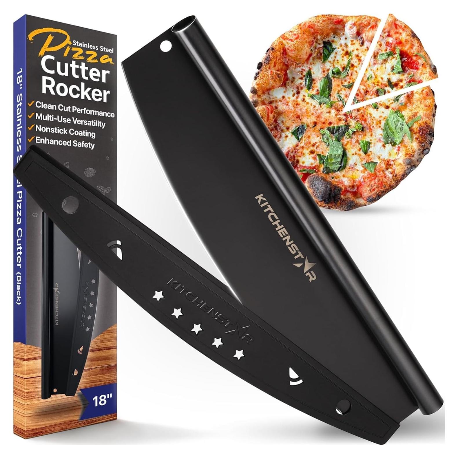 Cortador de Pizza KitchenStar 45.72 cm Acero Inoxidable Negro