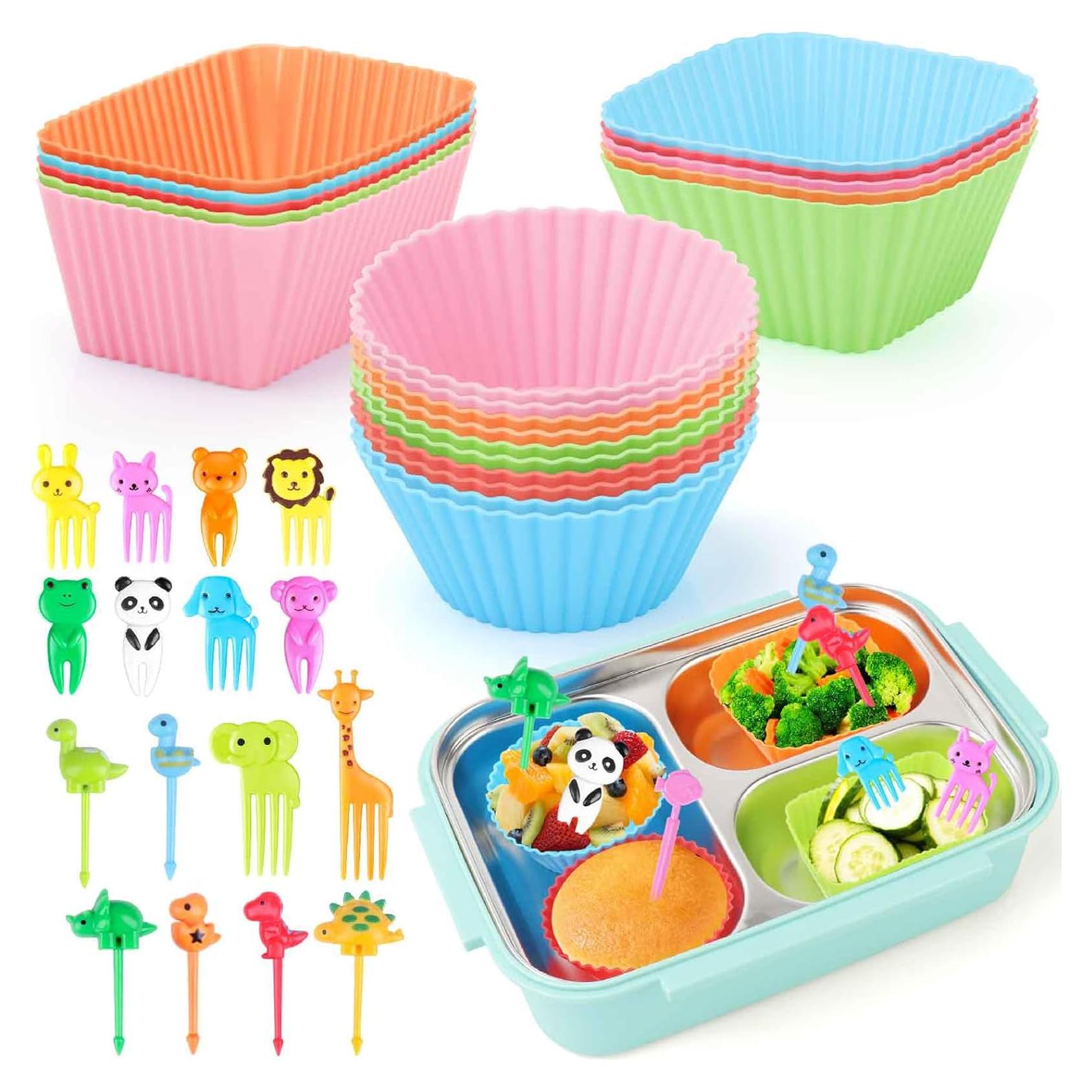 Kit de Divisores de Silicona Vicuna R para Almuerzo Infantil 80PCS