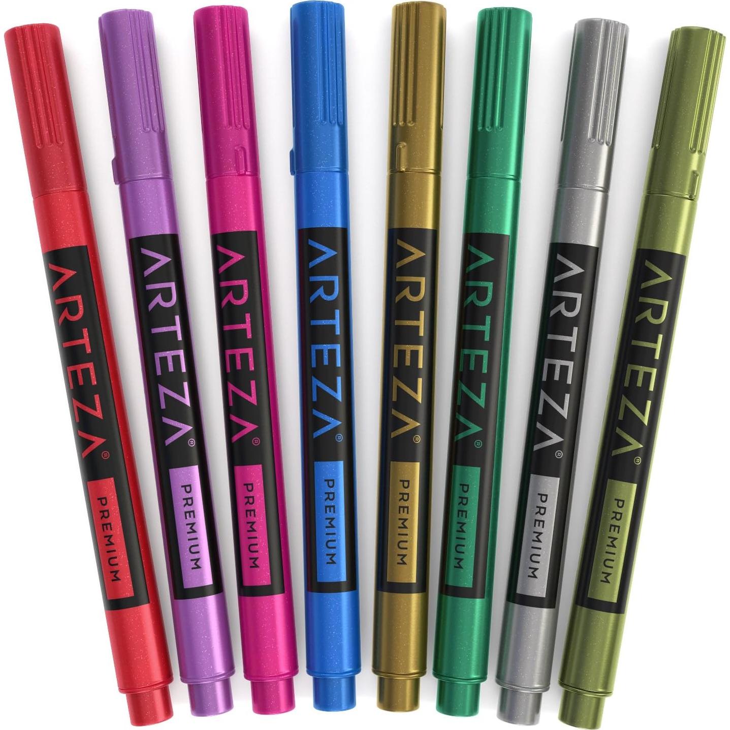 Set de 8 Marcadores Metálicos Lavables Arteza para Vidrio