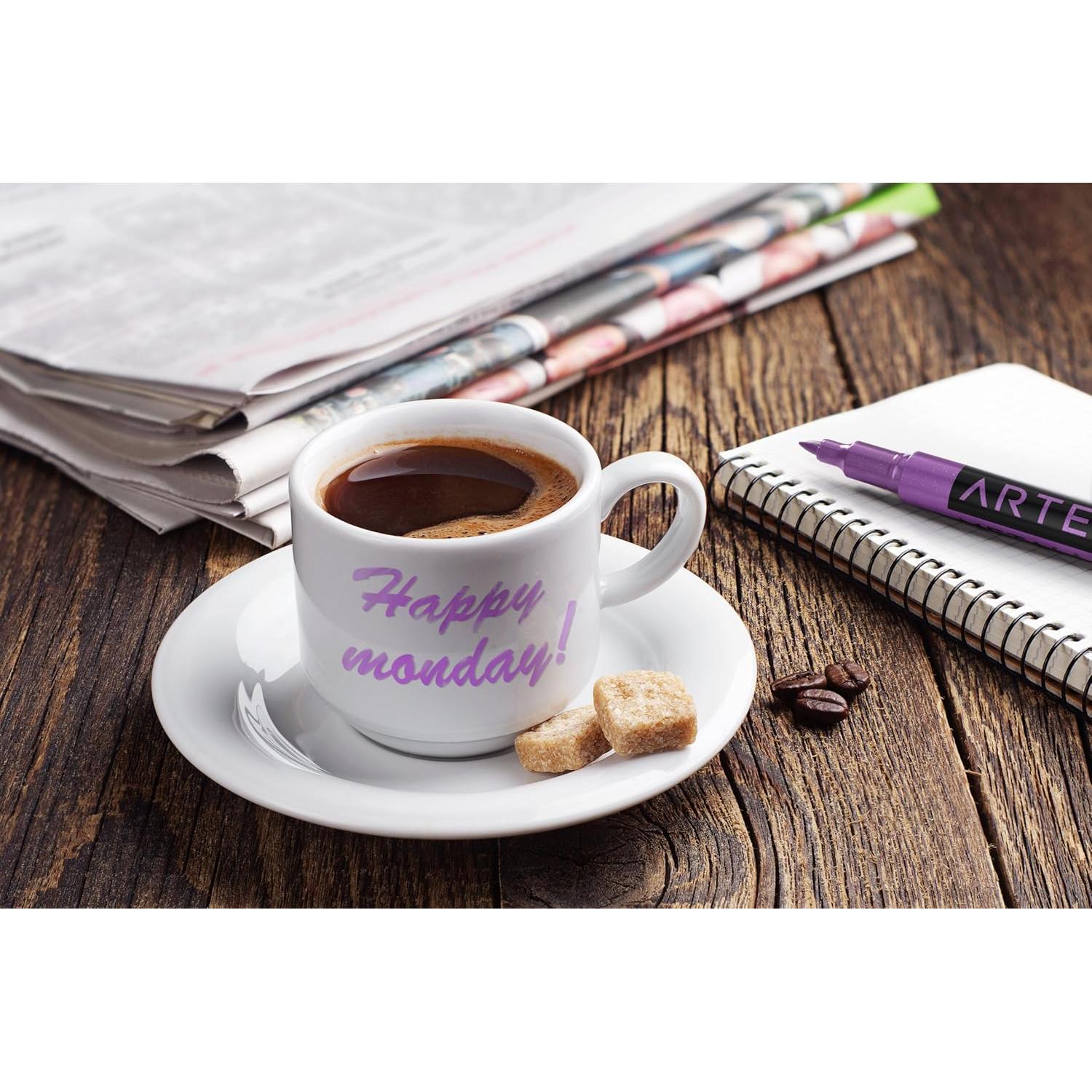 Set de 8 Marcadores Metálicos Lavables Arteza para Vidrio