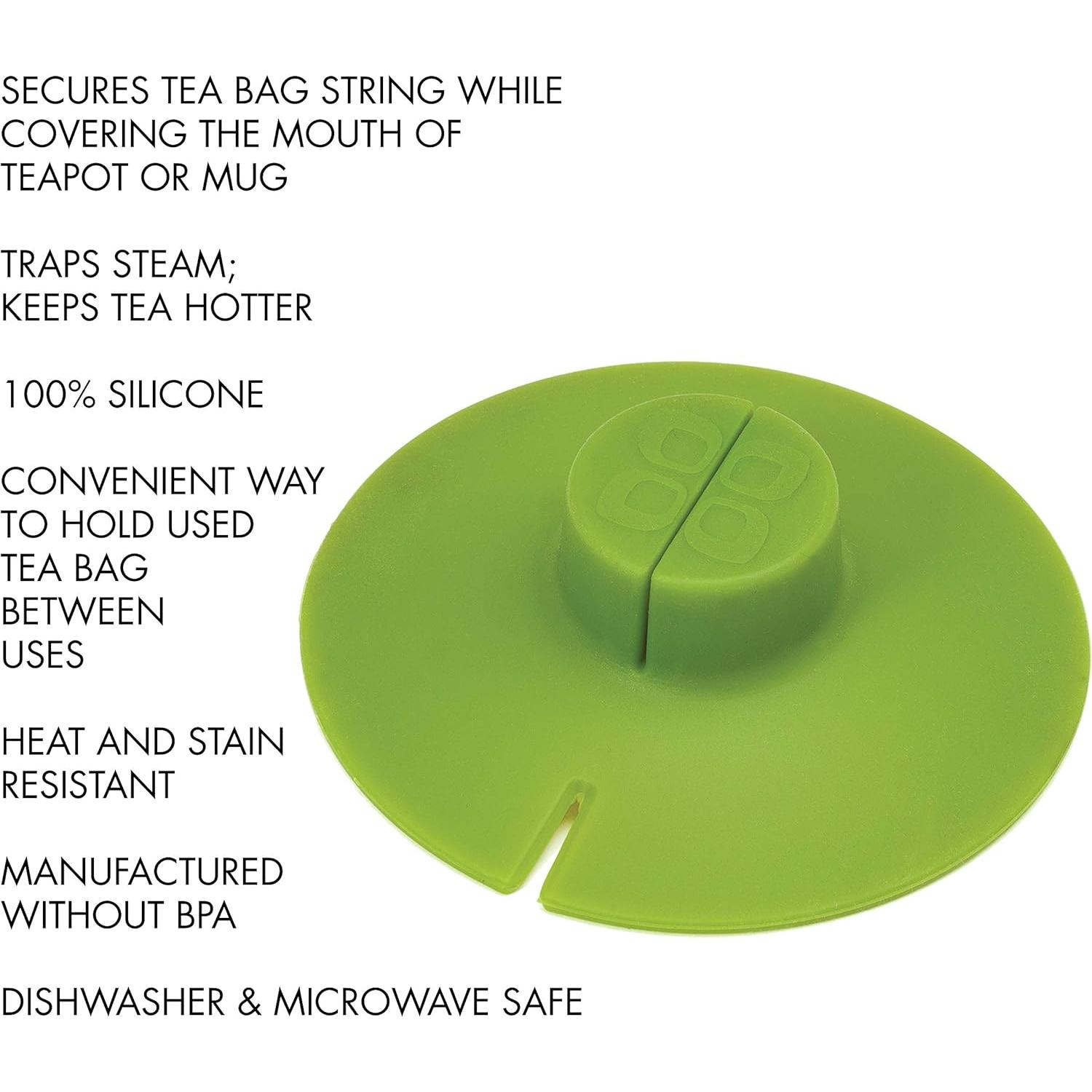 Soporte para Bolsa de Té Primula Verde de Silicona 10.5 cm