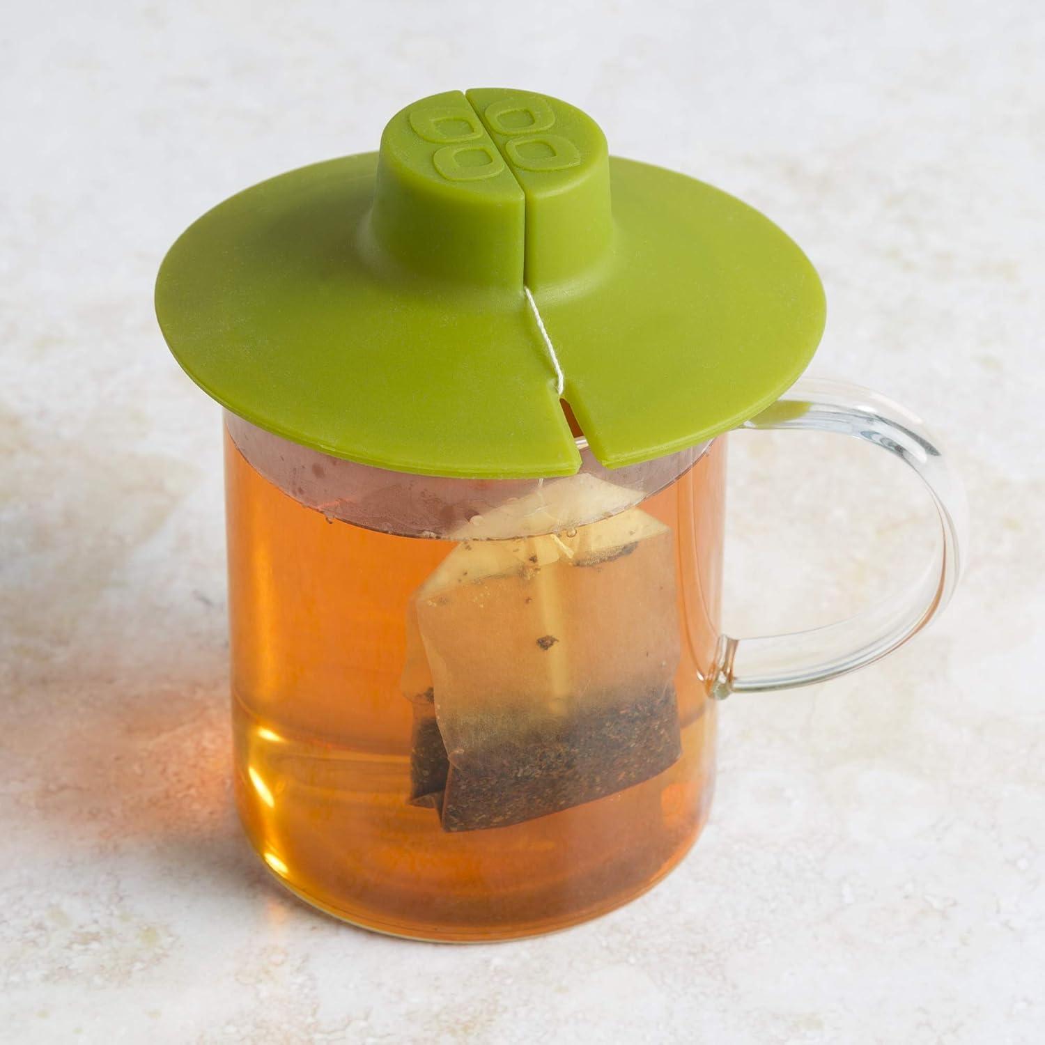 Soporte para Bolsa de Té Primula Verde de Silicona 10.5 cm