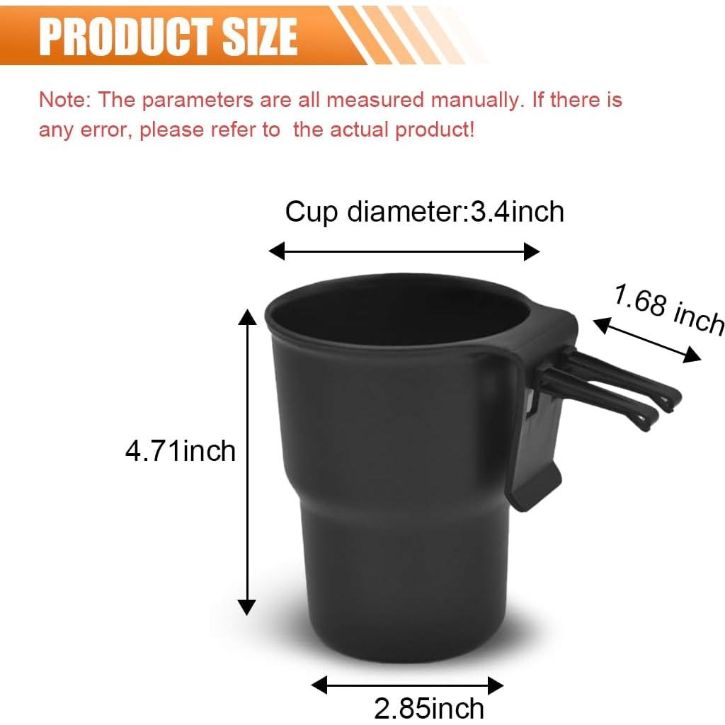 Soporte de Taza para Auto KITUREK Negro 2, Organizador Multifuncional