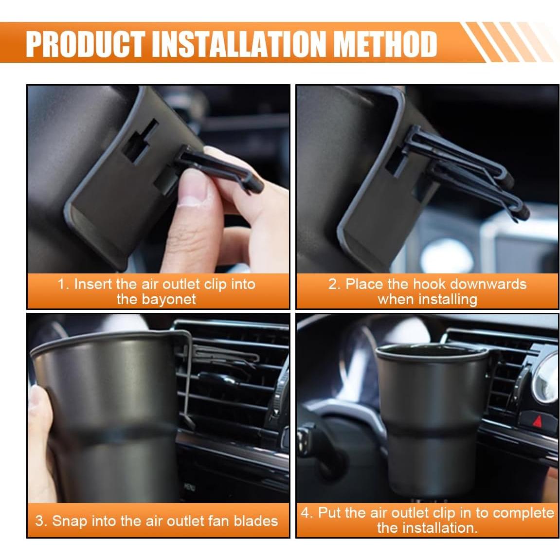 Soporte de Taza para Auto KITUREK Negro 2, Organizador Multifuncional