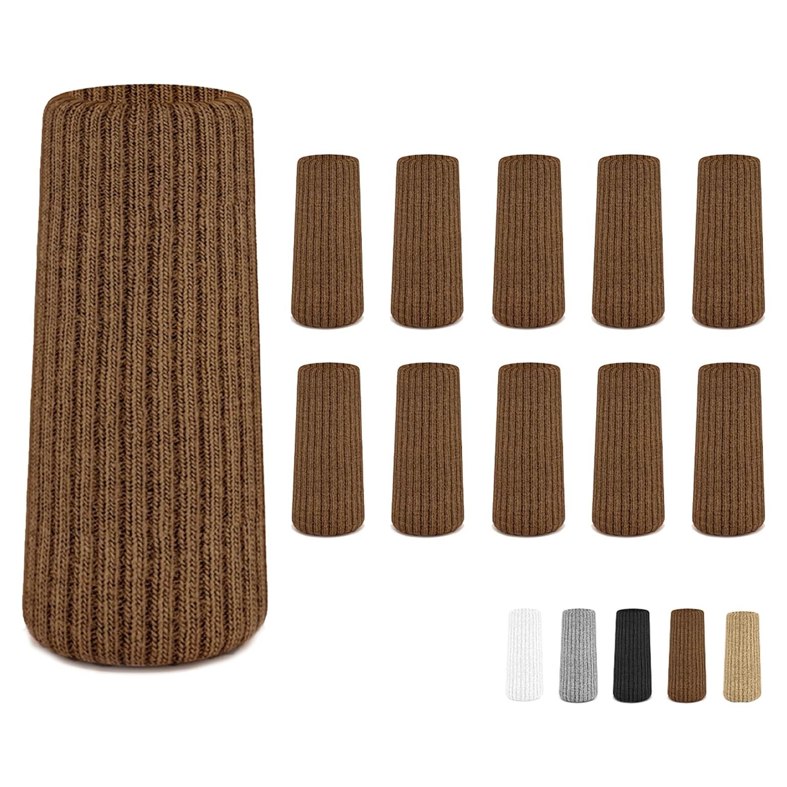 48 Calcetines Protectores de Silla IAMZAY Marrón Antideslizantes