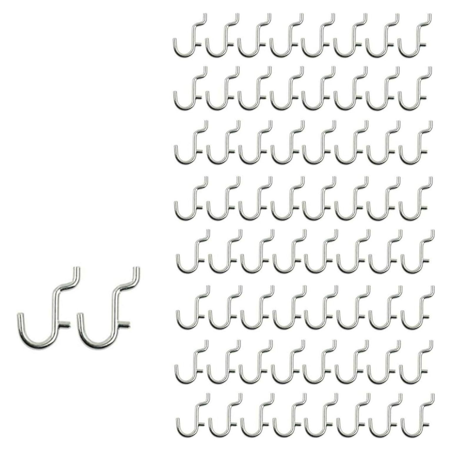 100 Ganchos J de Metal i-FKM para Tablero de Clavijas - Plata