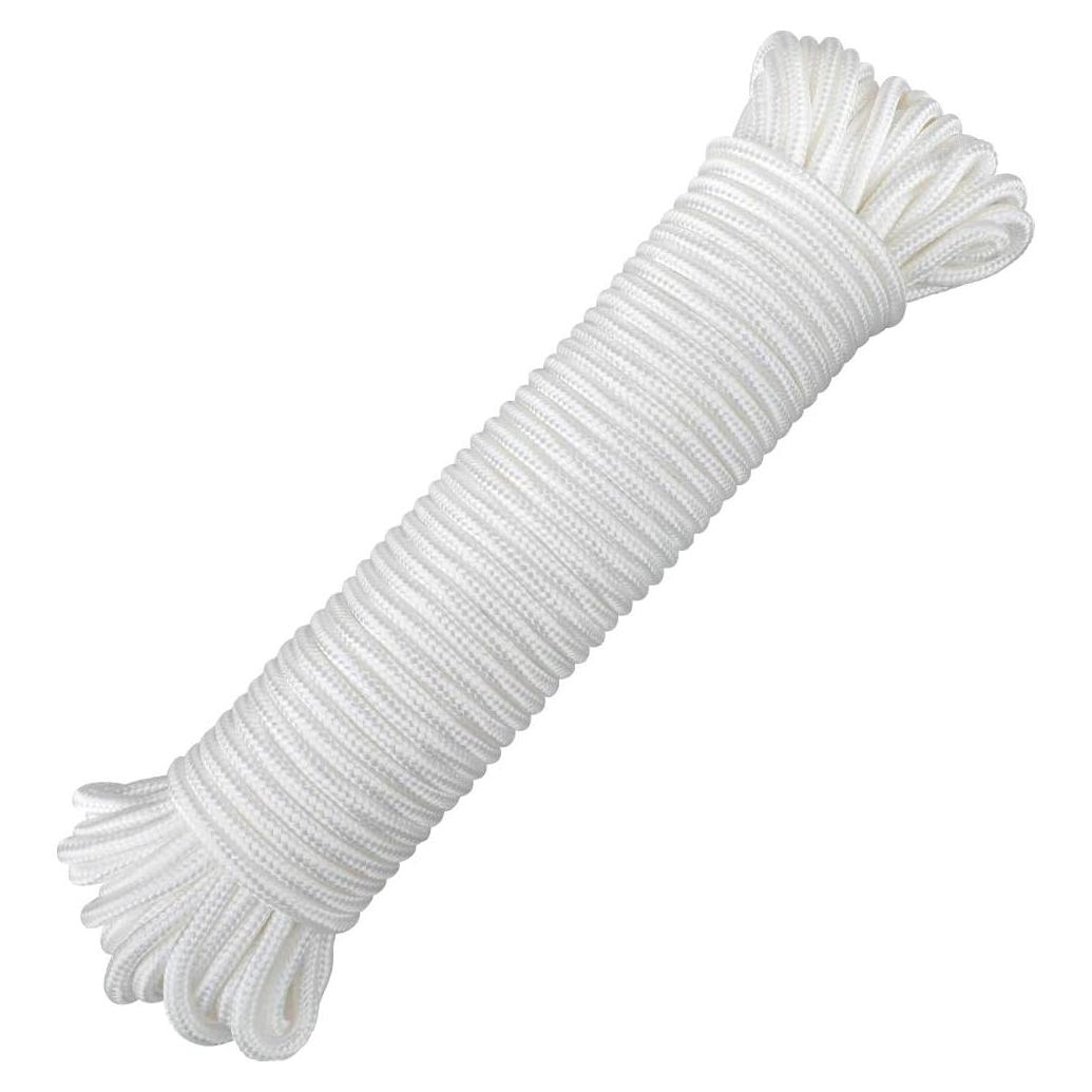 Cuerda de Nylon Trenzada jijAcraft 30.48m 6mm Blanca Multiusos