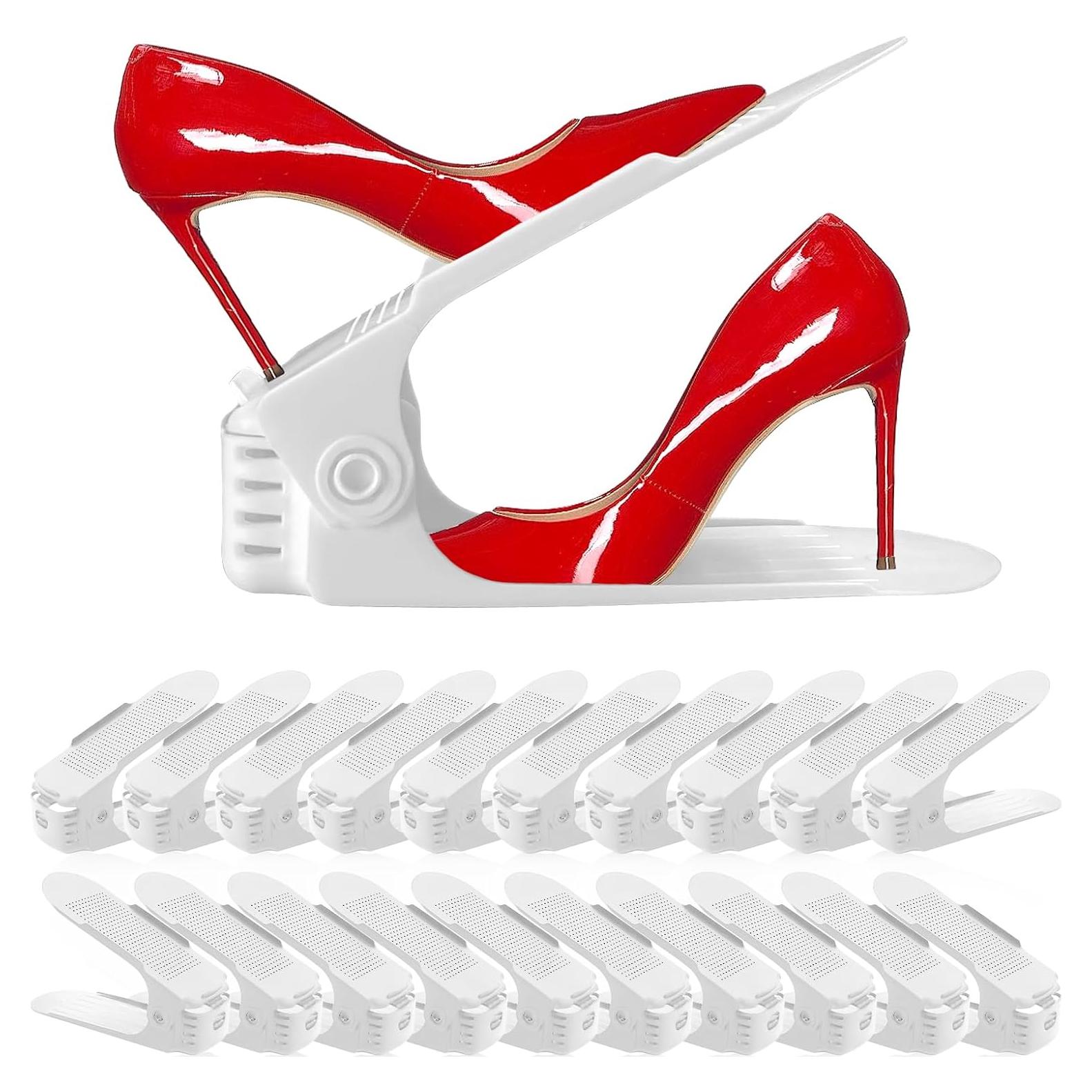 Organizador de Zapatos NVGSN 20 Paquetes Blanco Ahorra Espacio