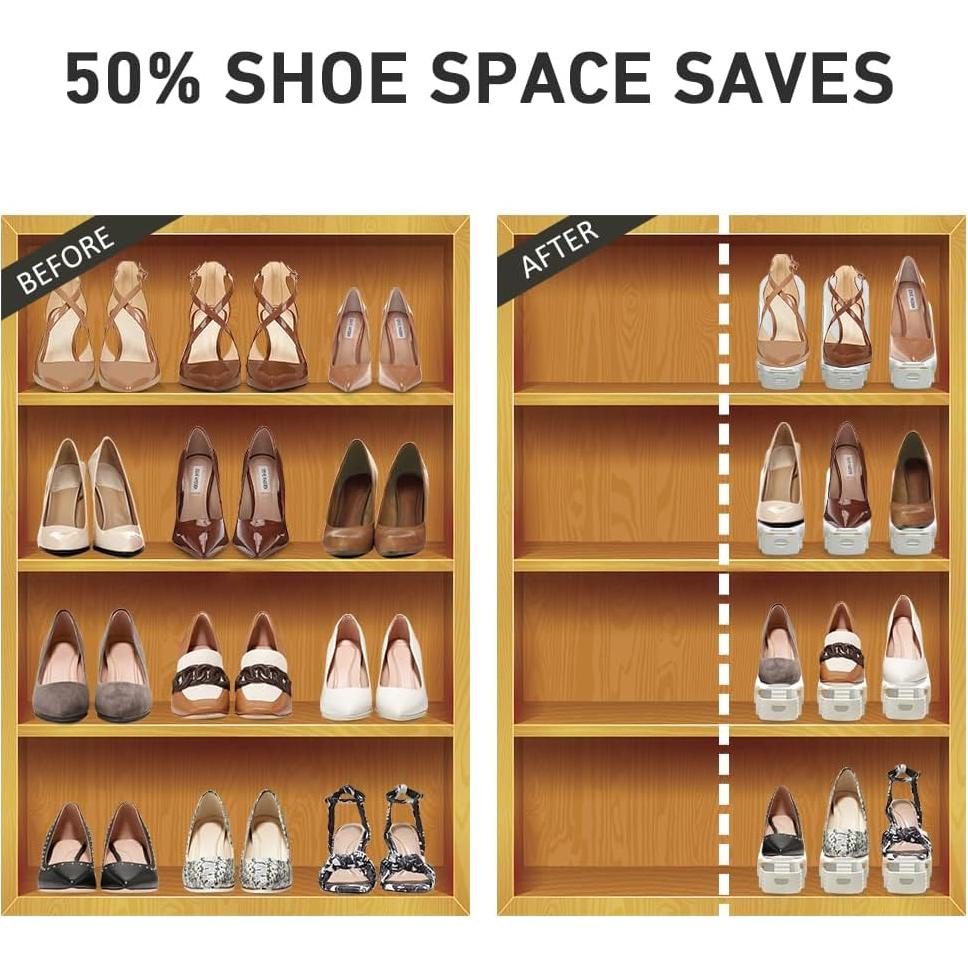 Organizador de Zapatos NVGSN 20 Paquetes Blanco Ahorra Espacio