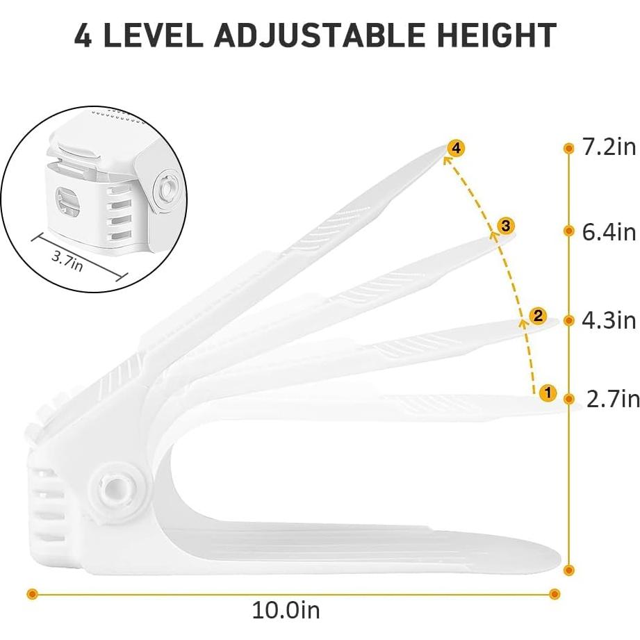 Organizador de Zapatos NVGSN 20 Paquetes Blanco Ahorra Espacio