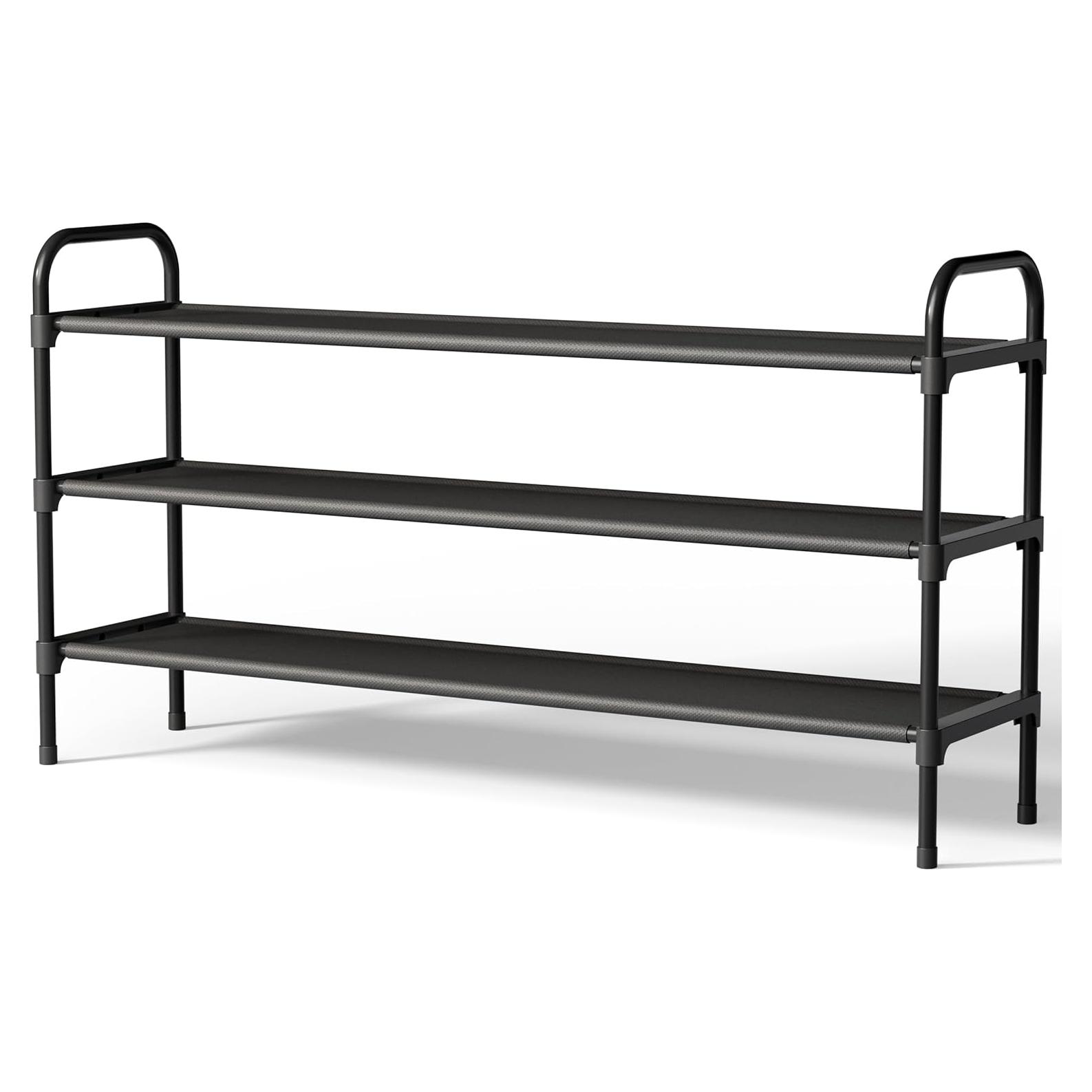 Estante de Zapatos Kitsure 3 Niveles Negro 99.1x30x59 cm