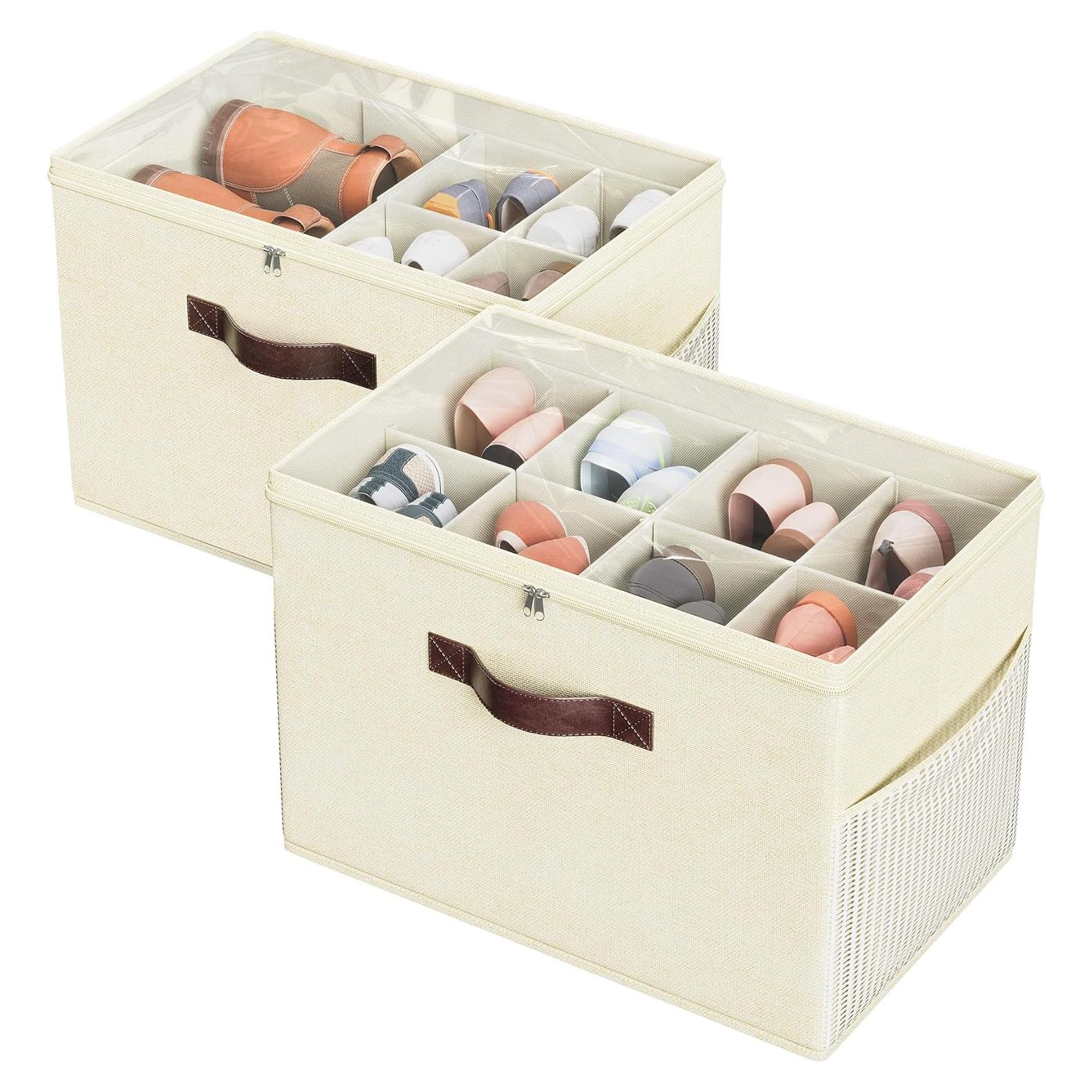 Organizador de Zapatos Budding Joy 2 Piezas Beige Amarillo