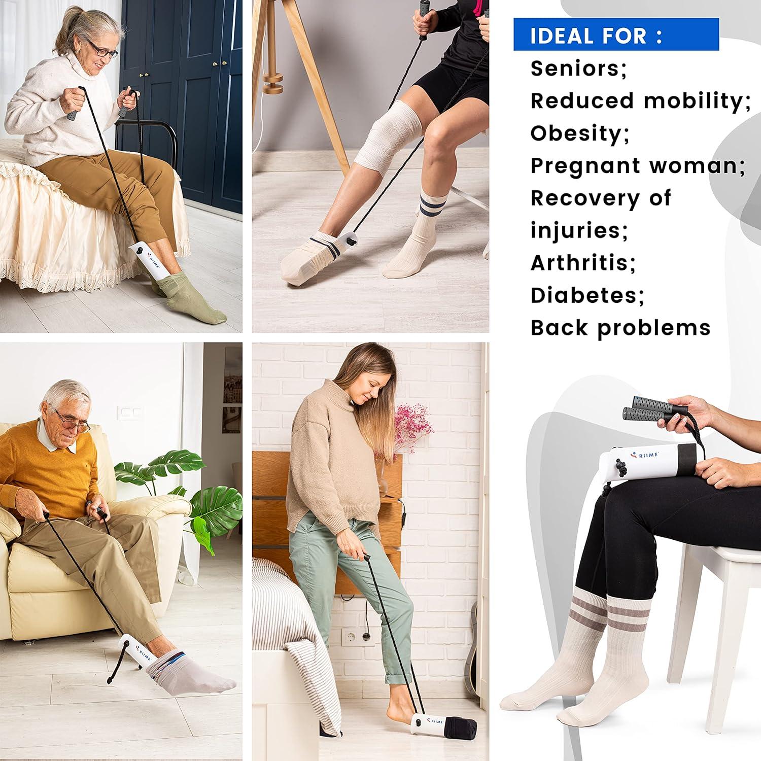 Ayuda para Ponerse Calcetines Ergonomica riime - Gris