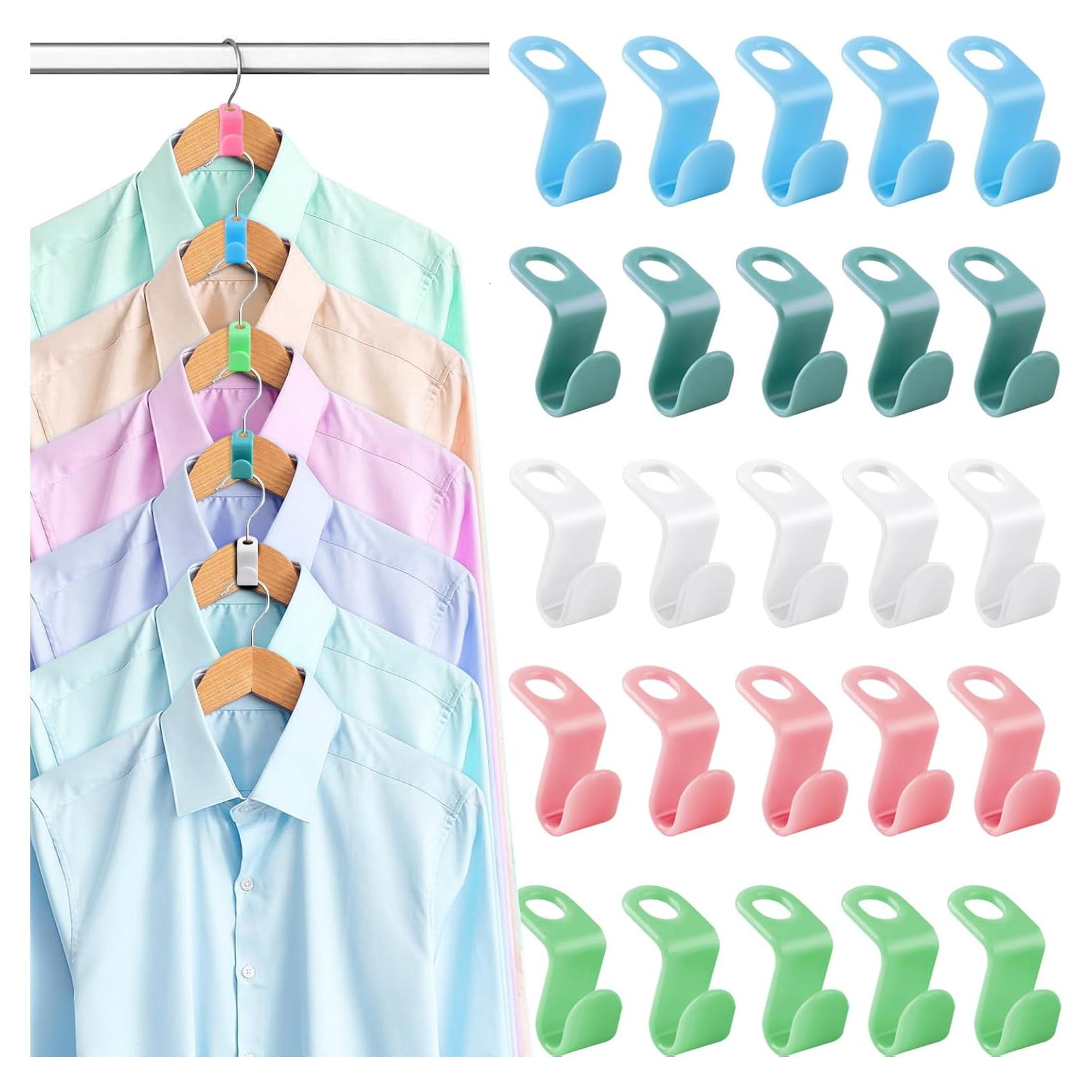 100 Ganchos Conectores para Perchas PECULA - Ahorra Espacio