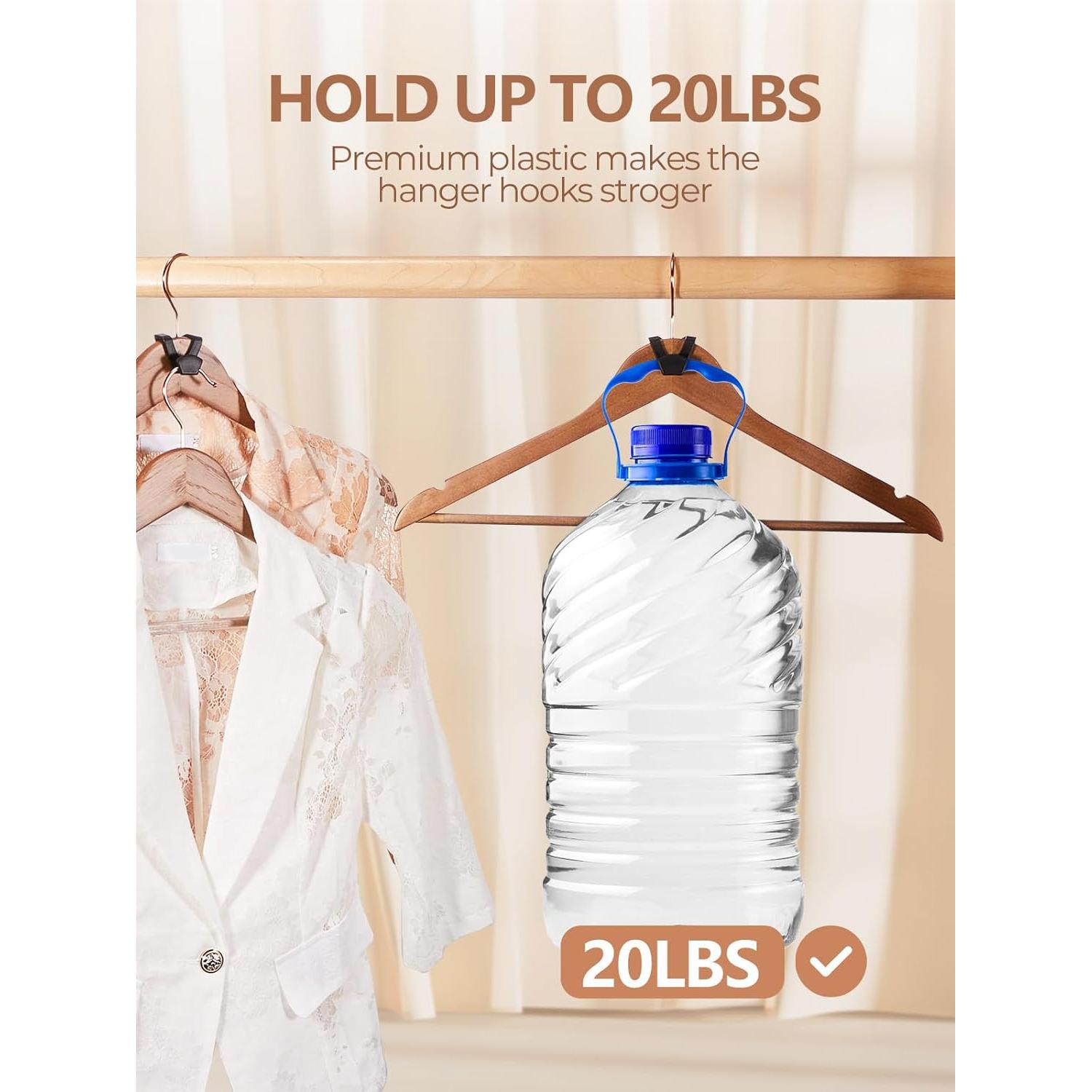 Ganchos Conectores de Perchas HOUSE DAY 60 Pack Negros