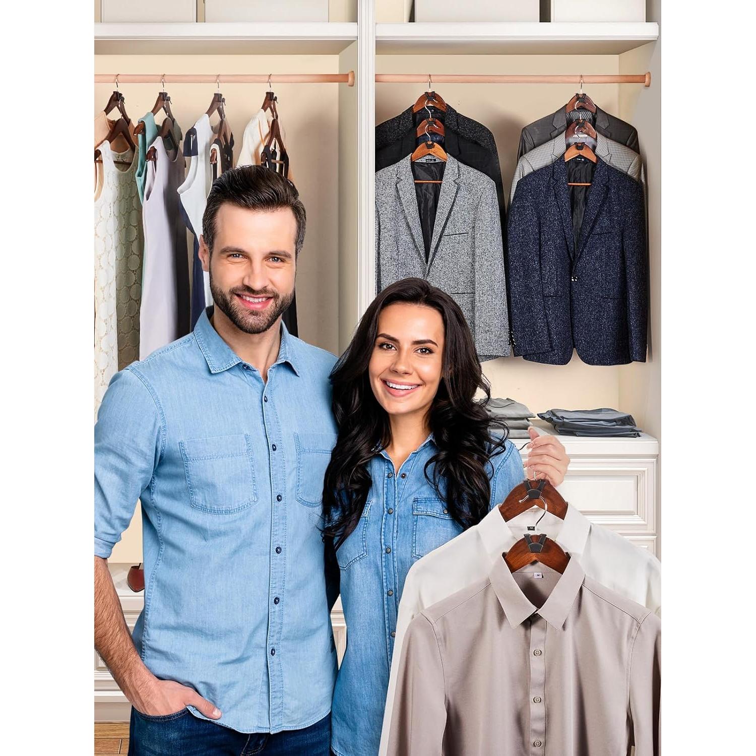 Ganchos Conectores de Perchas HOUSE DAY 60 Pack Negros