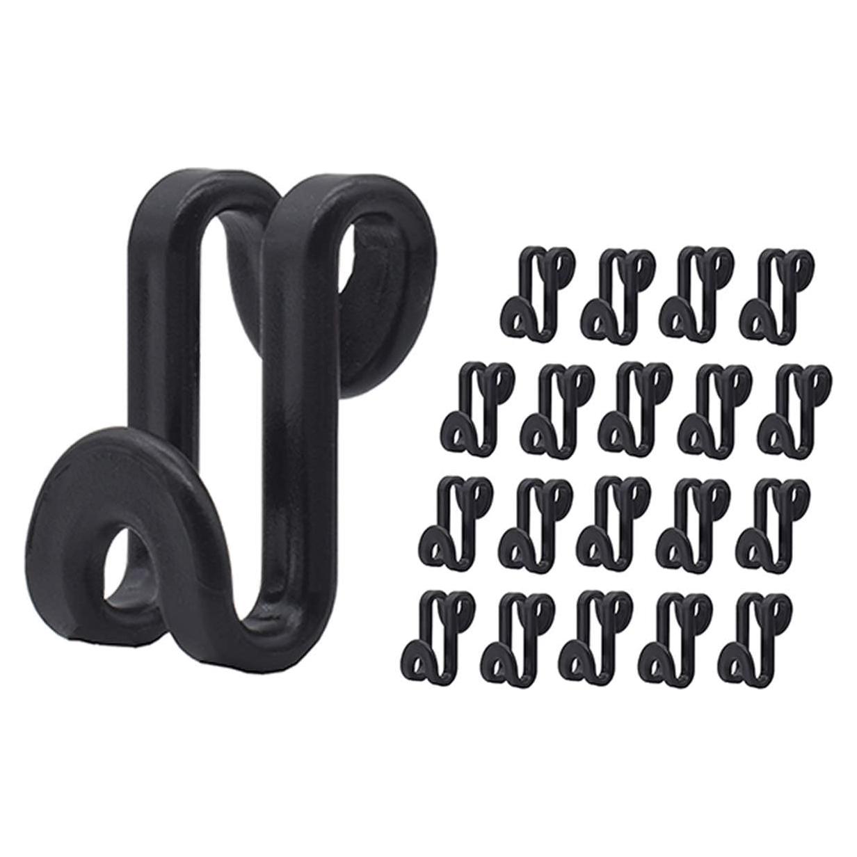 60 Ganchos Conectores para Perchas Kclongvs Ahorro Espacio Negro