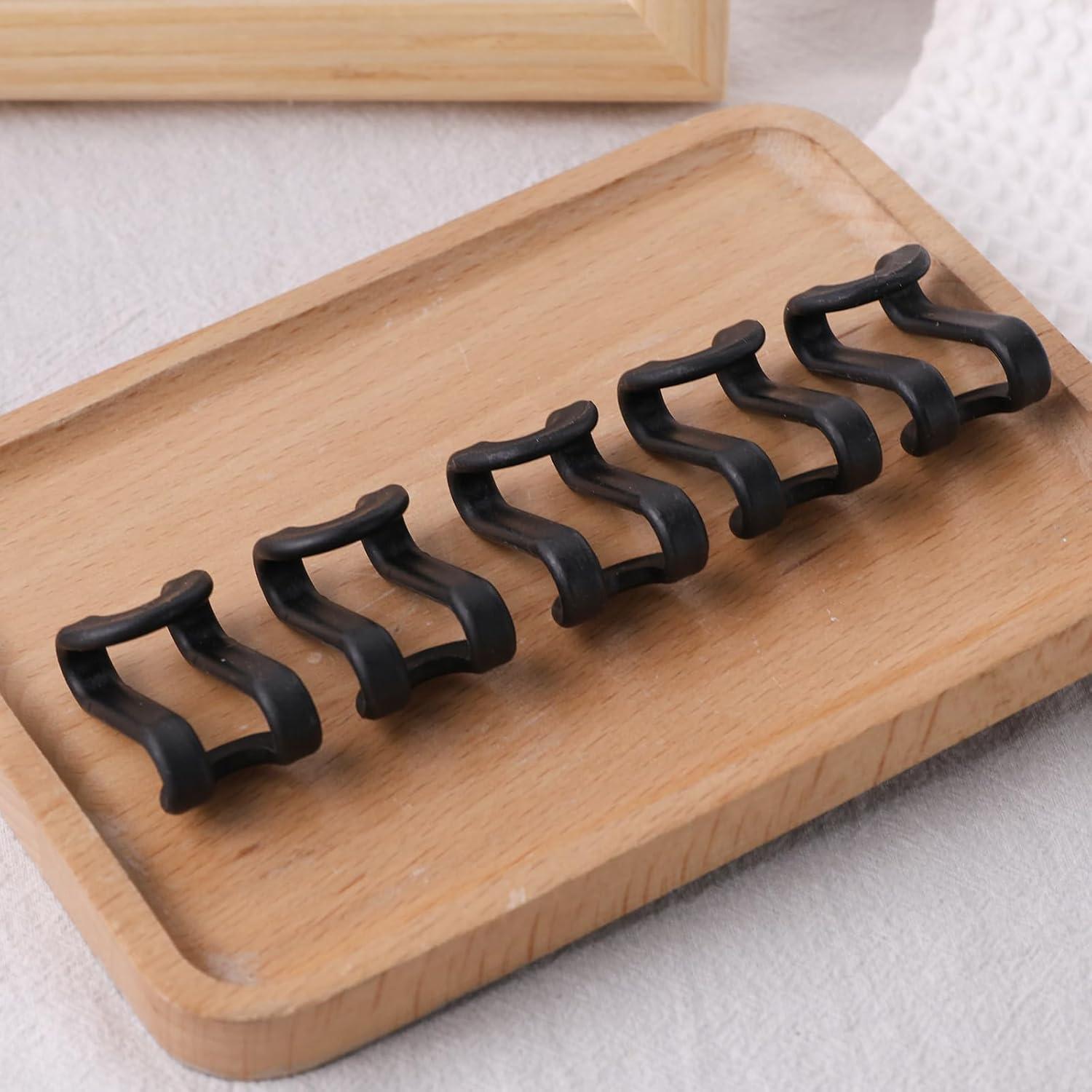 60 Ganchos Conectores para Perchas HAKDAY Negros Ahorra Espacio