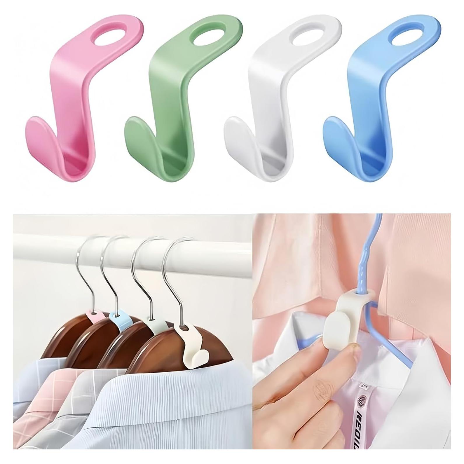 Ganchos Ahorradores de Espacio WEIAIGI 50pcs Blanco 5KG