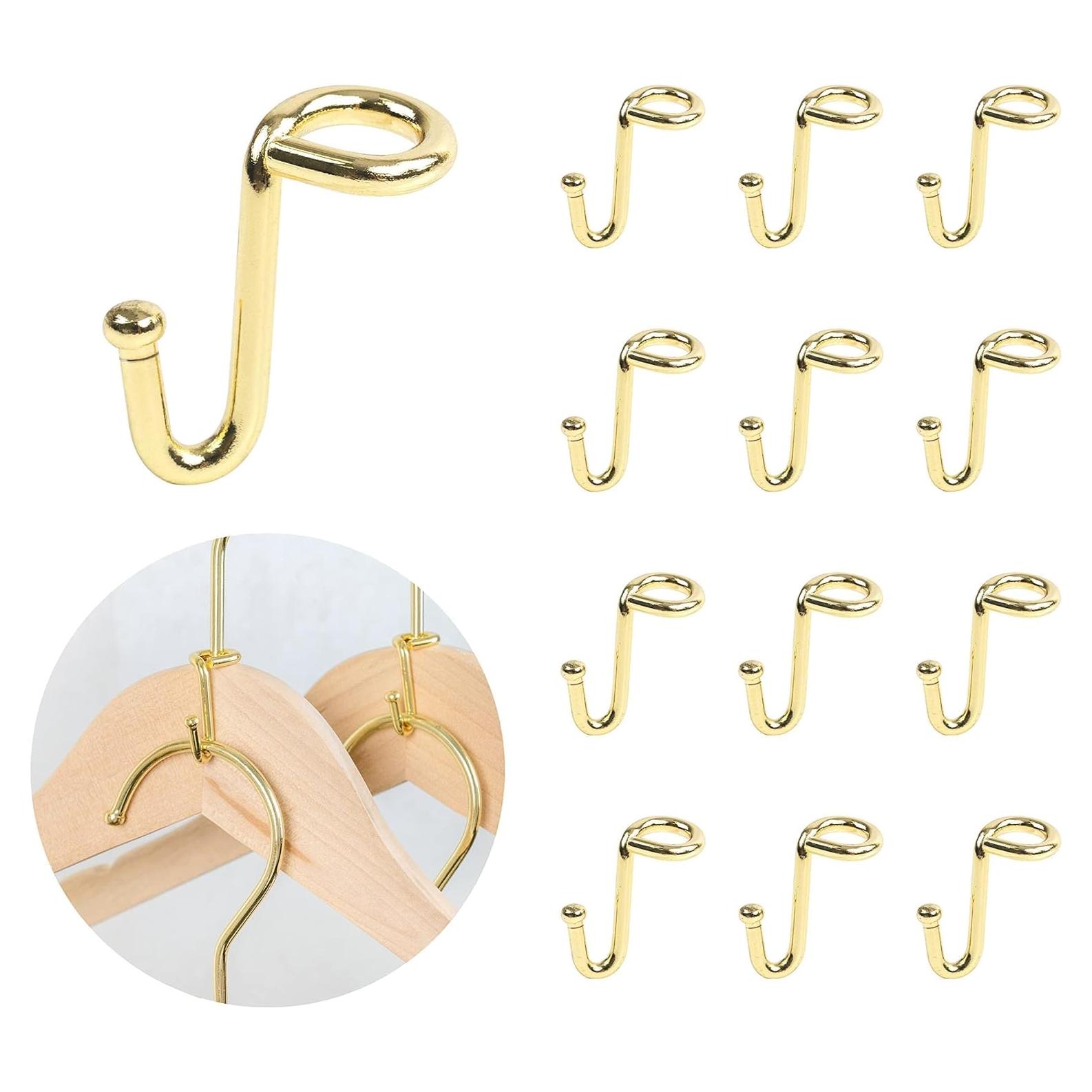 Perchas de Metal Dorado Koobay - Paquete de 36 Ganchos Organizadores