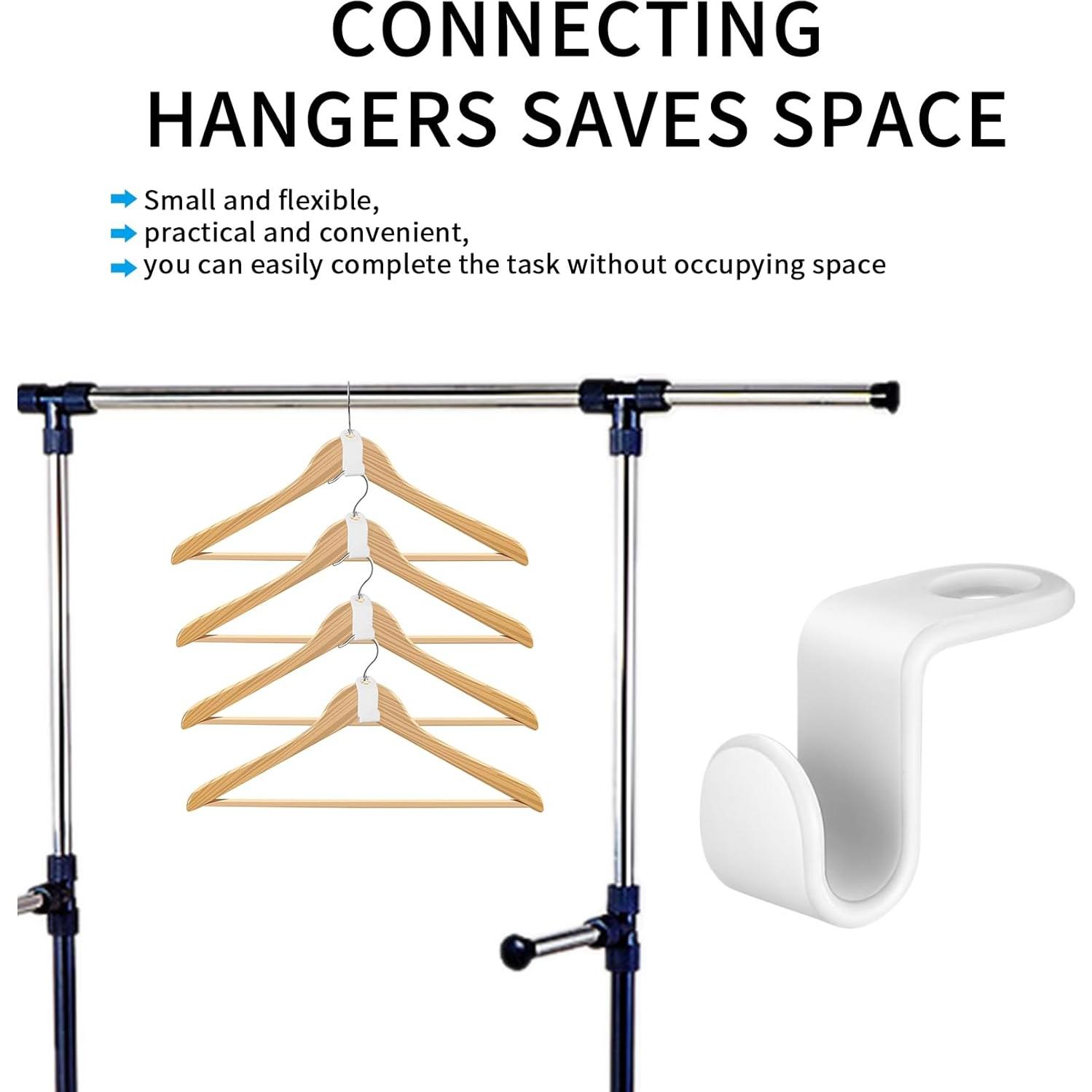 Ganchos Conectores para Perchas HexinYigjly - 50 Clips Ahorradores de Espacio