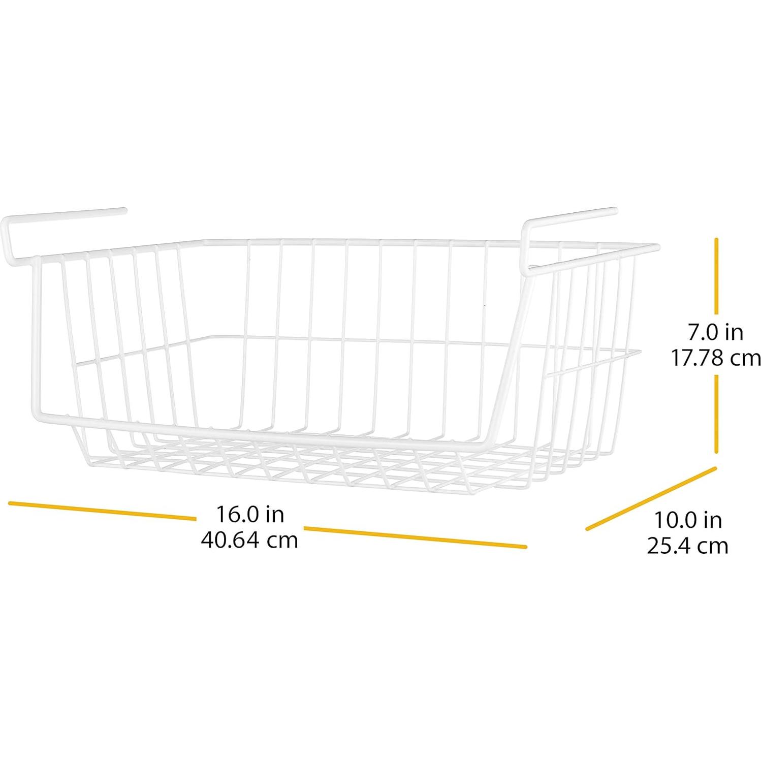 Cesta de Alambre Blanca Whitmor 40.6x25.4x17.8 cm