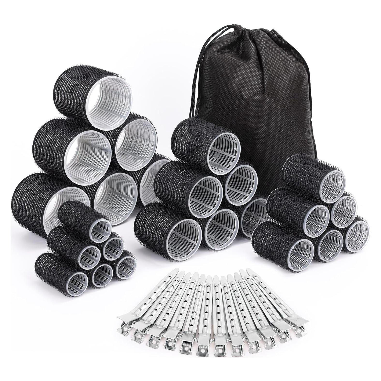 Juego de Rulos para Cabello Selizo 36 Piezas Negro