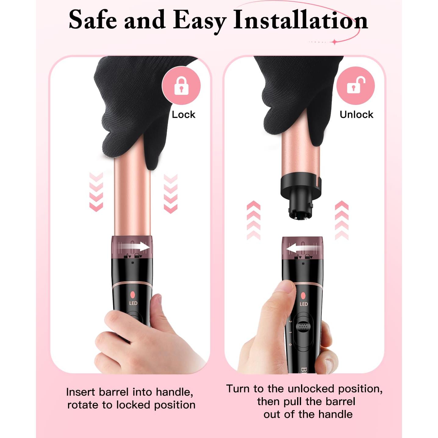 Juego de Varitas de Rizado Intercambiables BESTOPE PRO 6 en 1