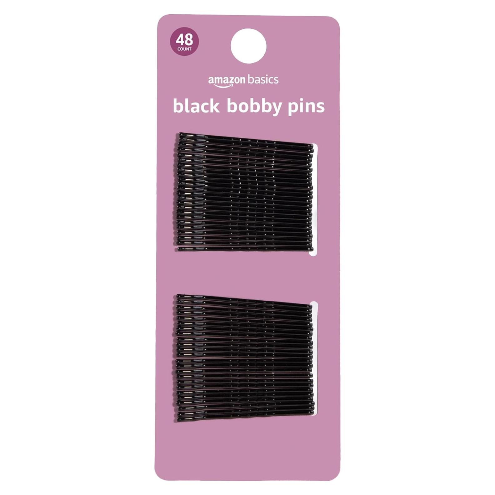 Pasadores de Pelo Amazon Basics Negros - 48 Unidades
