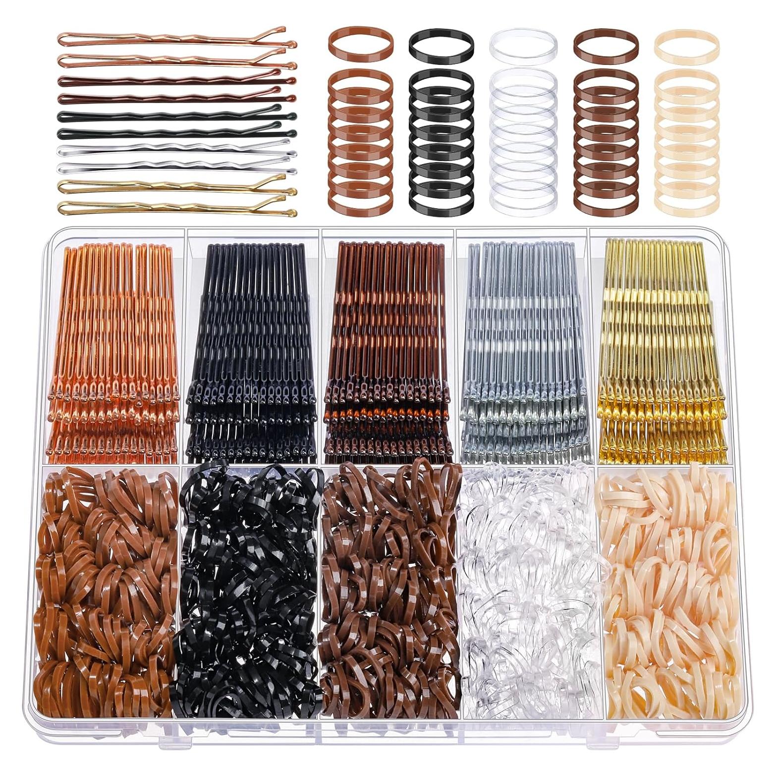 Kit de Horquillas y Gomas para Cabello YGDZ 750PCS Neutros