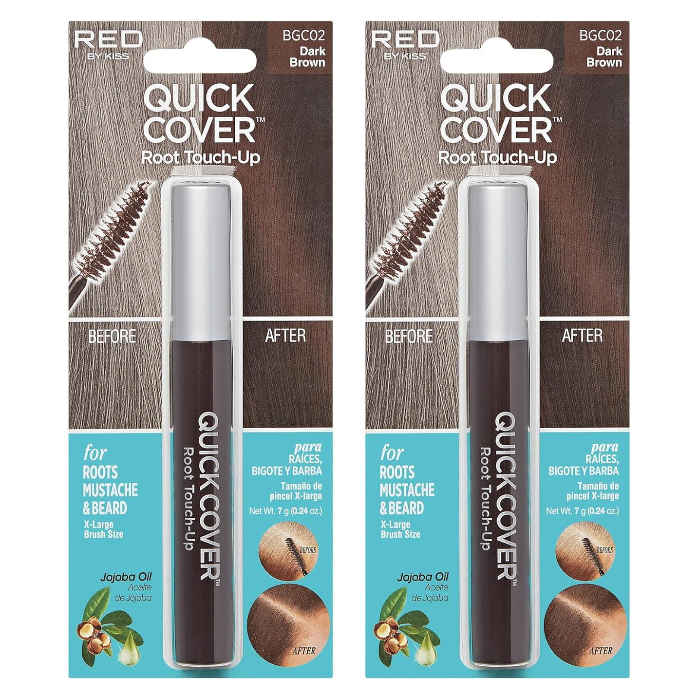 Retoque Rápido de Raíces RED by KISS - Marrón Oscuro, 65g