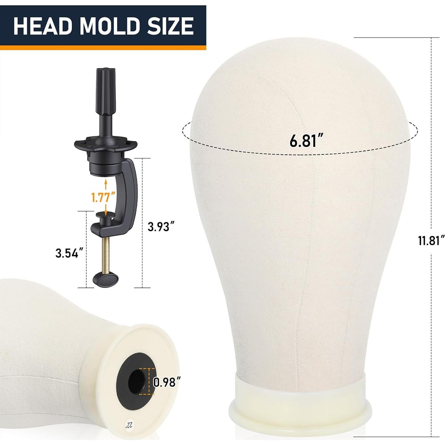 Soporte para Peluca Ajustable Hemndic con Cabeza de Lienzo