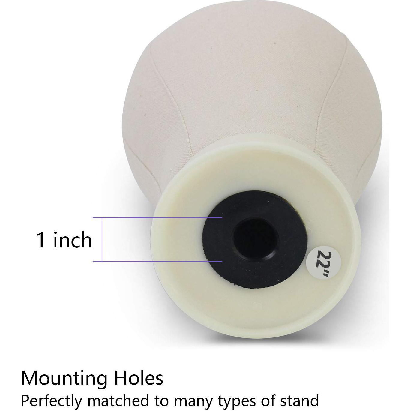 Cabeza de Bloque de Lona Eerya 22 Pulgadas Marrón Claro