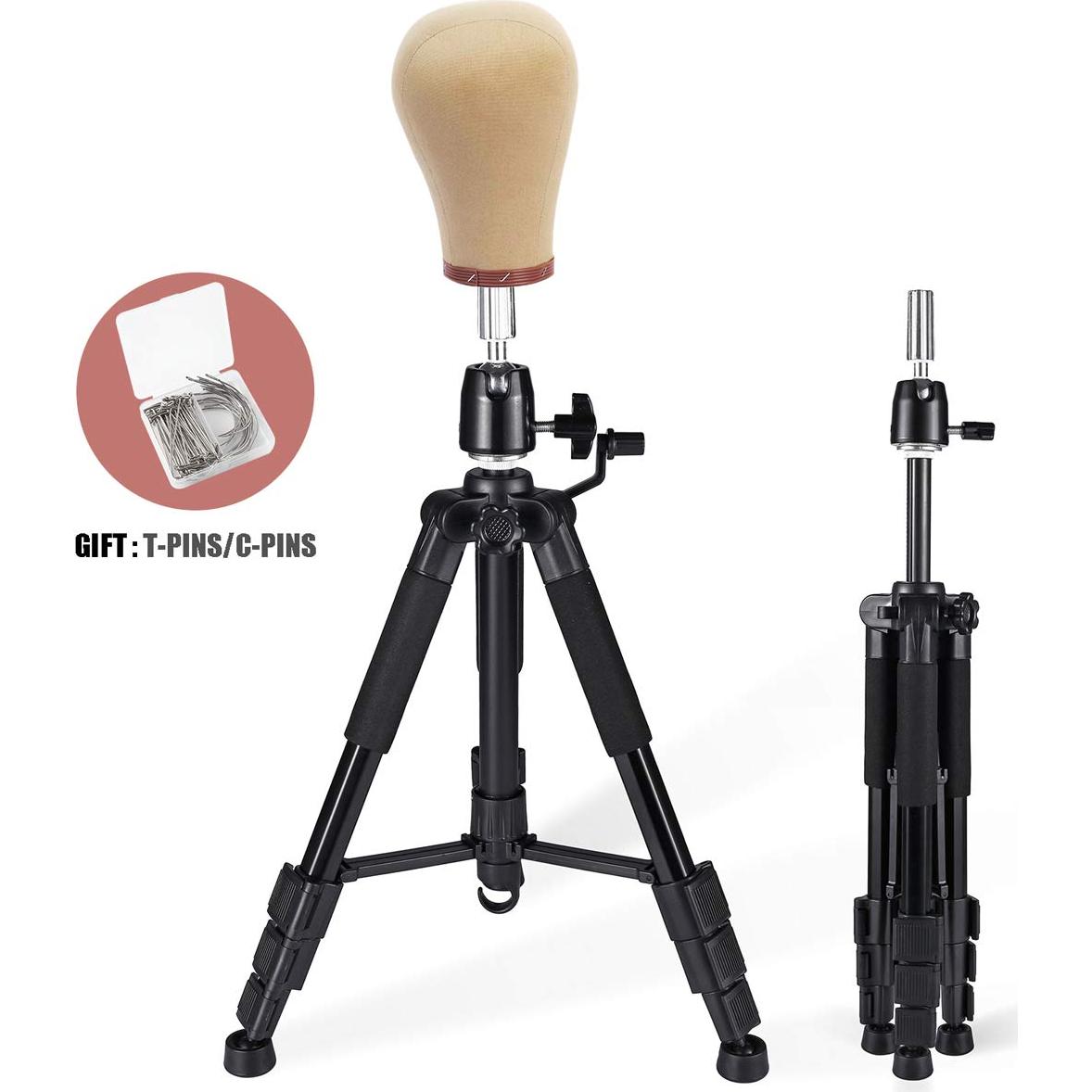 Soporte de Peluca Trípode QISHI YUHUA Ajustable 139.7 cm