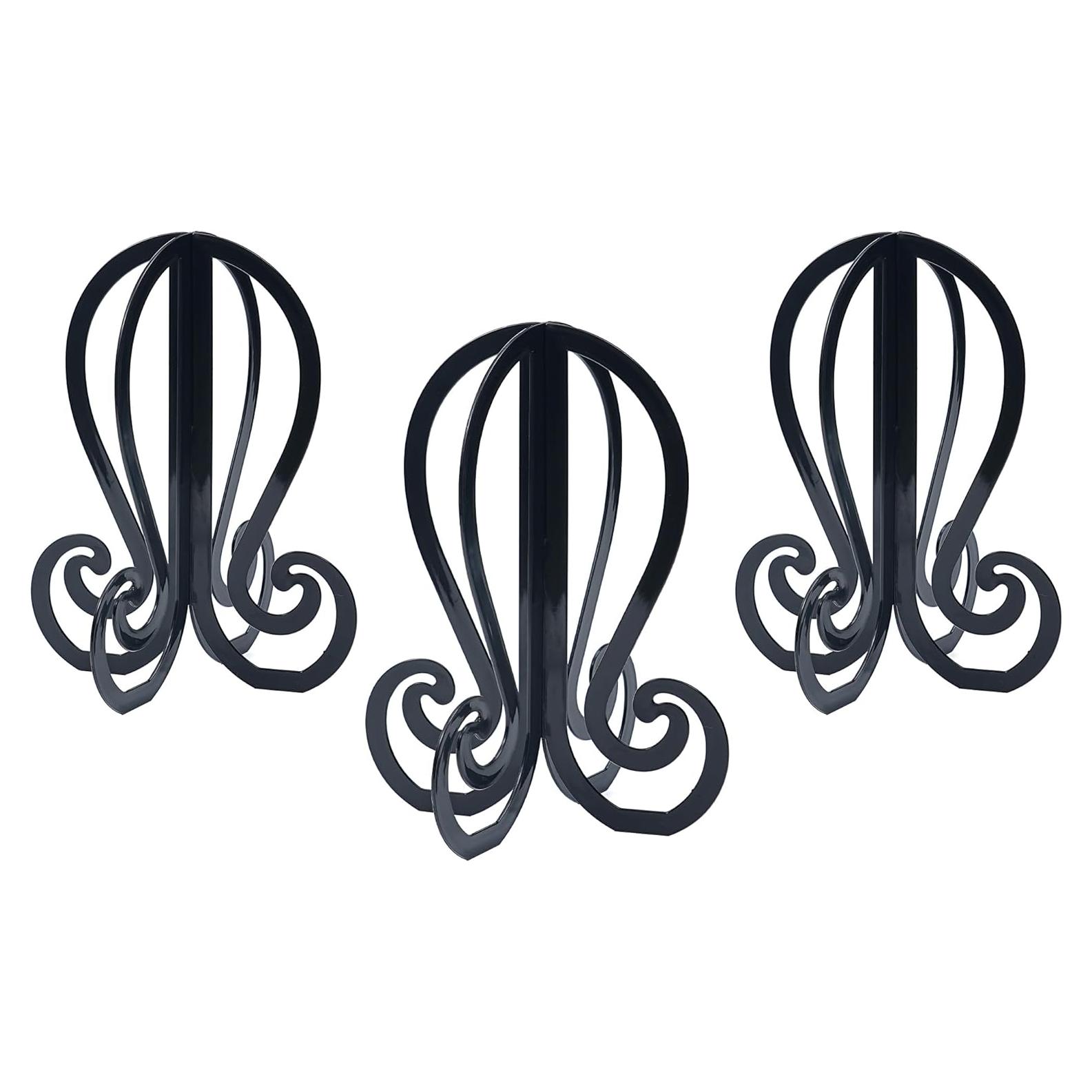 Soporte de Peluca de Plástico 3PCS GenmeiFBH 29.5cm Negro