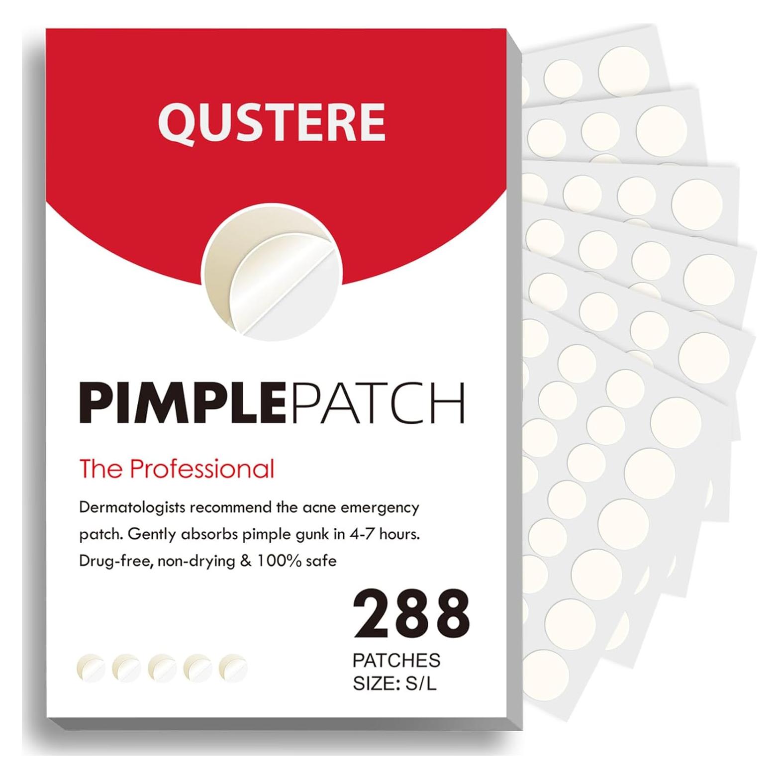 Parches para Granos QUSTERE Hidrocoloide 288 Unidades 9mm 12mm