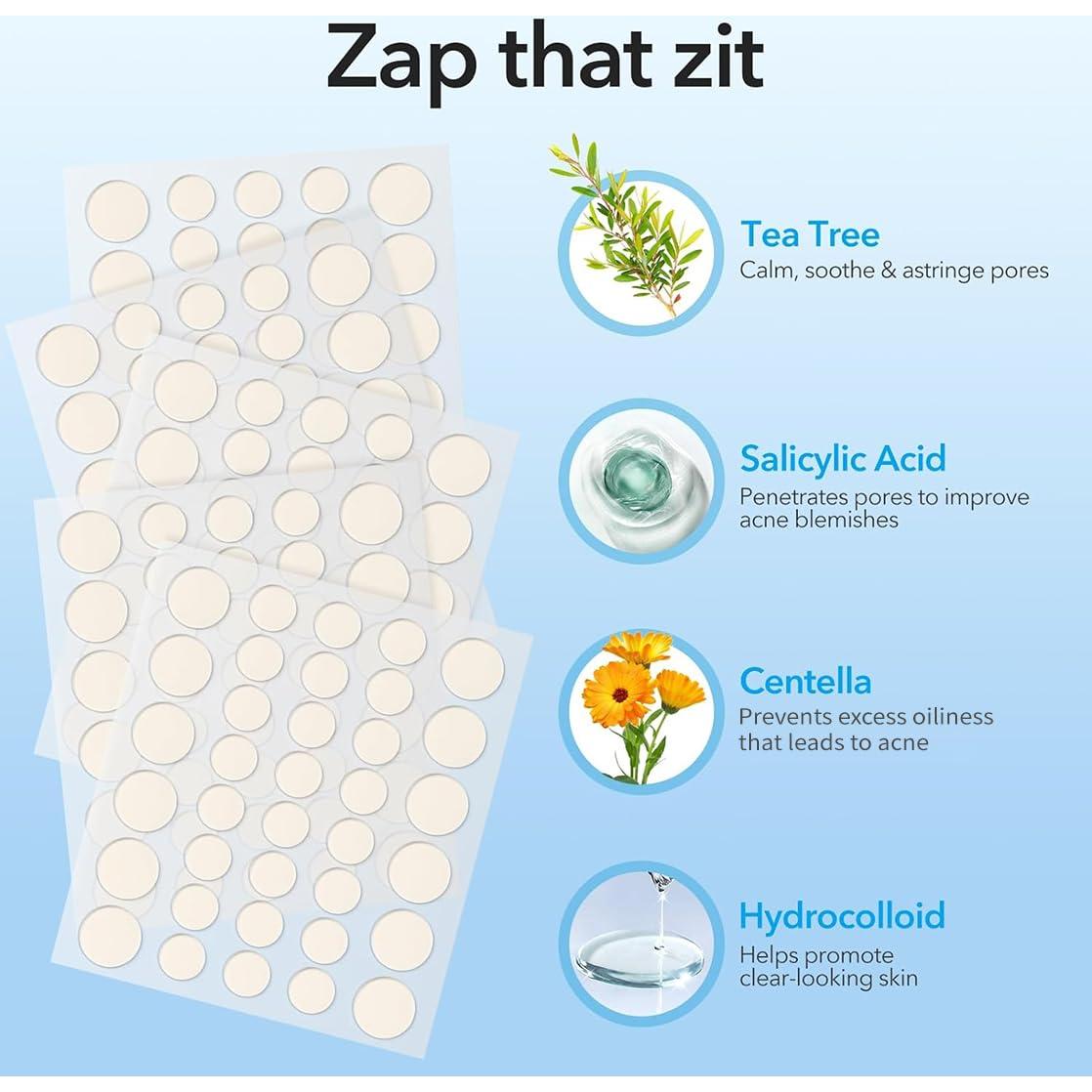 Parches para Granos QUSTERE Hidrocoloide 288 Unidades 9mm 12mm