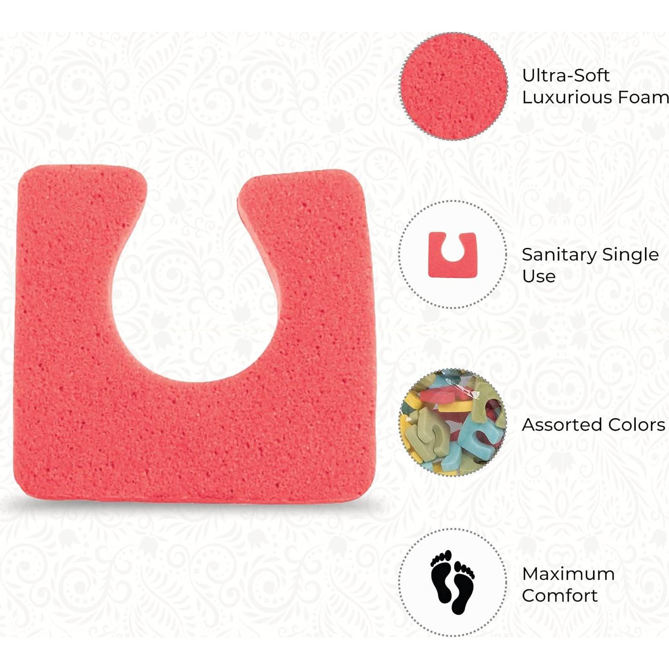 Separadores de Dedos ForPro Sole, 144 Unidades, Colores Variados