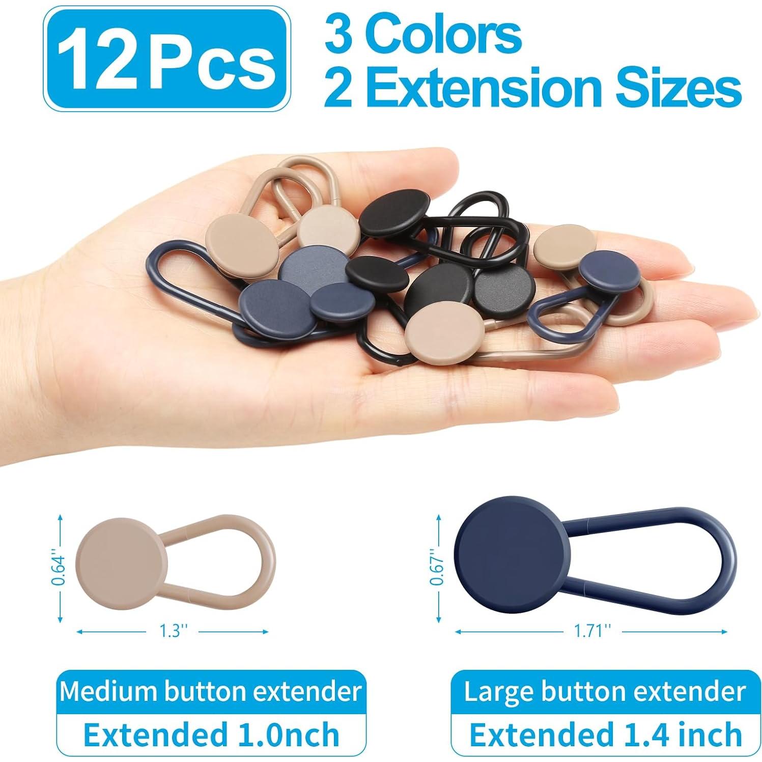 Extensores de Botón de Cintura Ceryvop 12 Piezas 2.54-3.56 cm