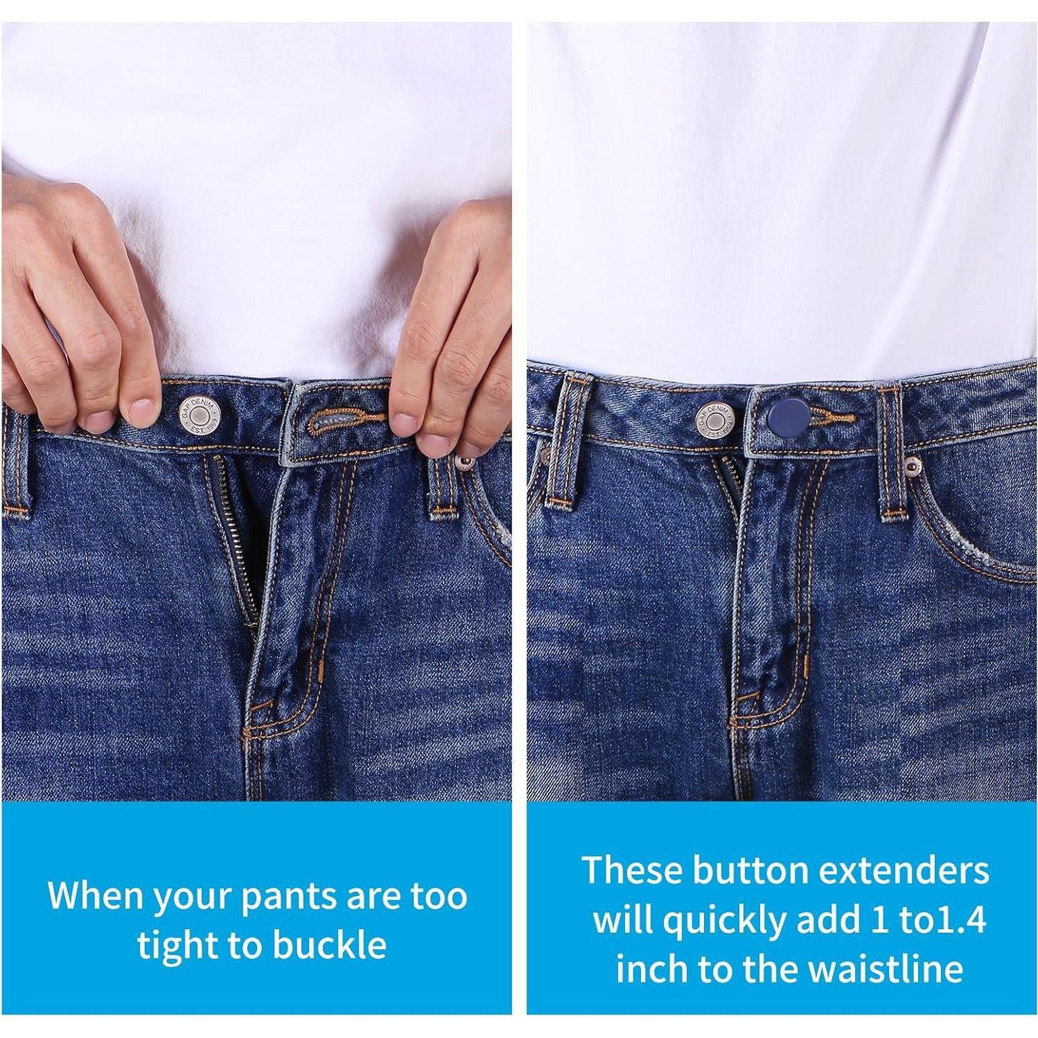 Extensores de Botón de Cintura Ceryvop 12 Piezas 2.54-3.56 cm